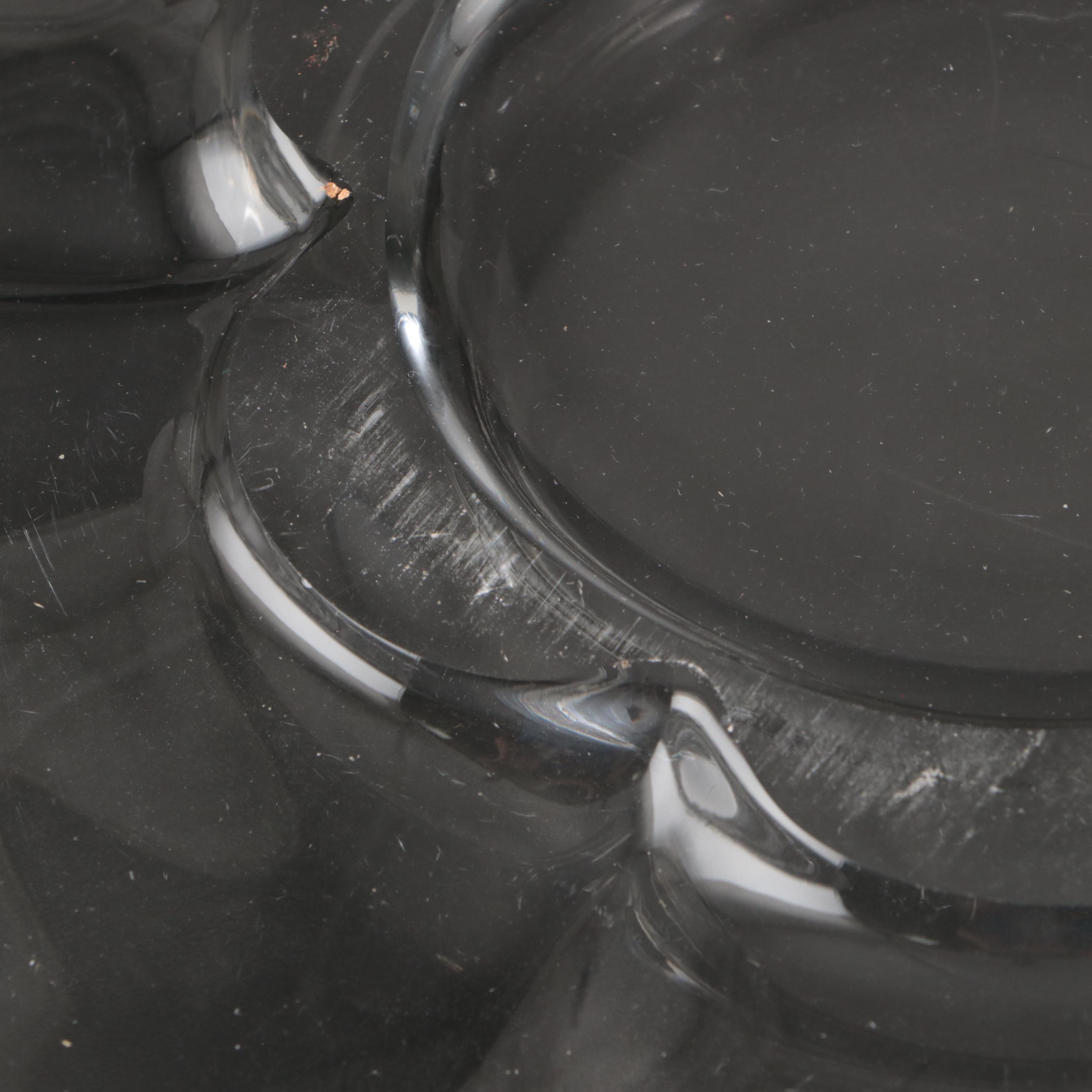 Glass Serving Tray with Dessert Bowls and Plates