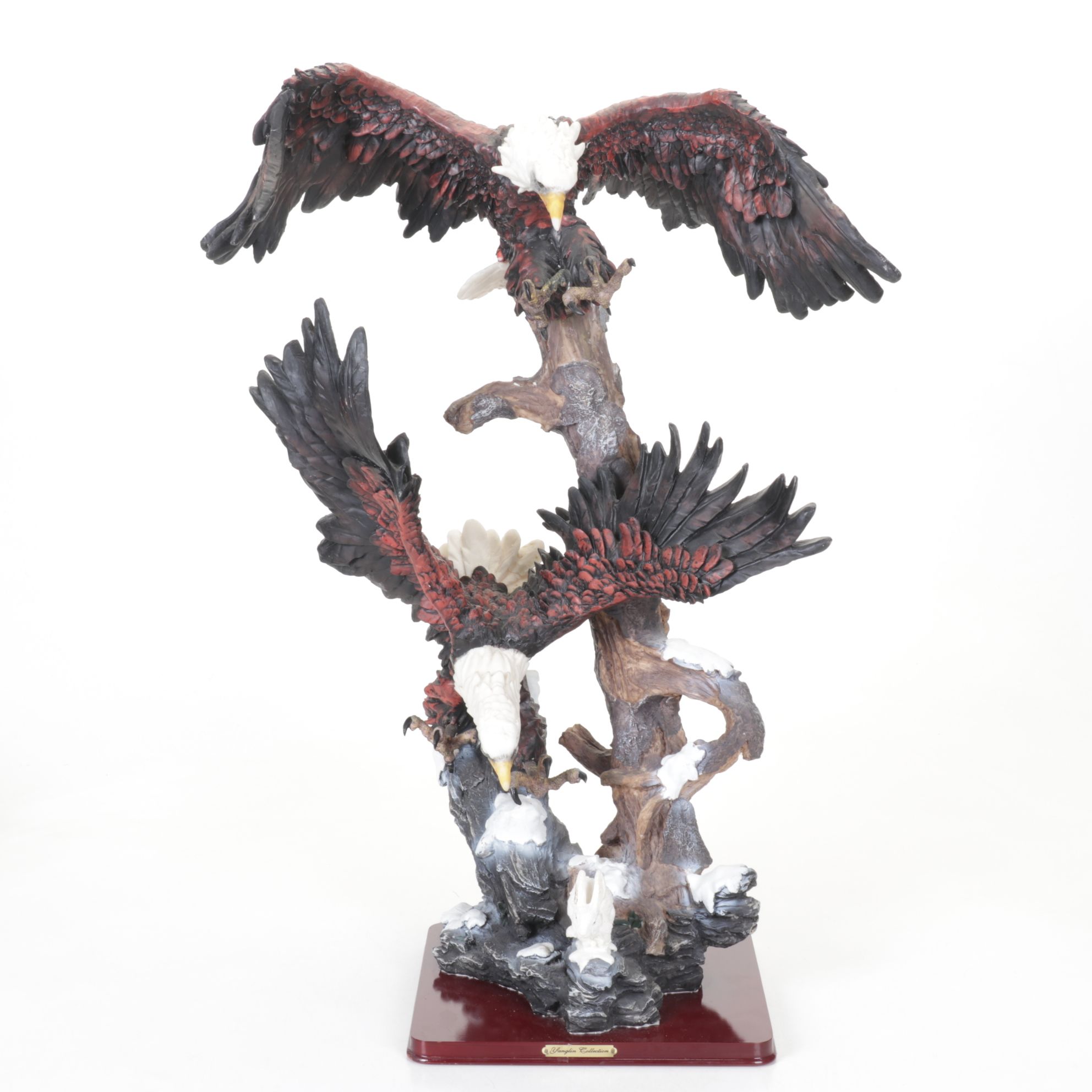 Yanglin Collection Swooping Eagles Resin Statue