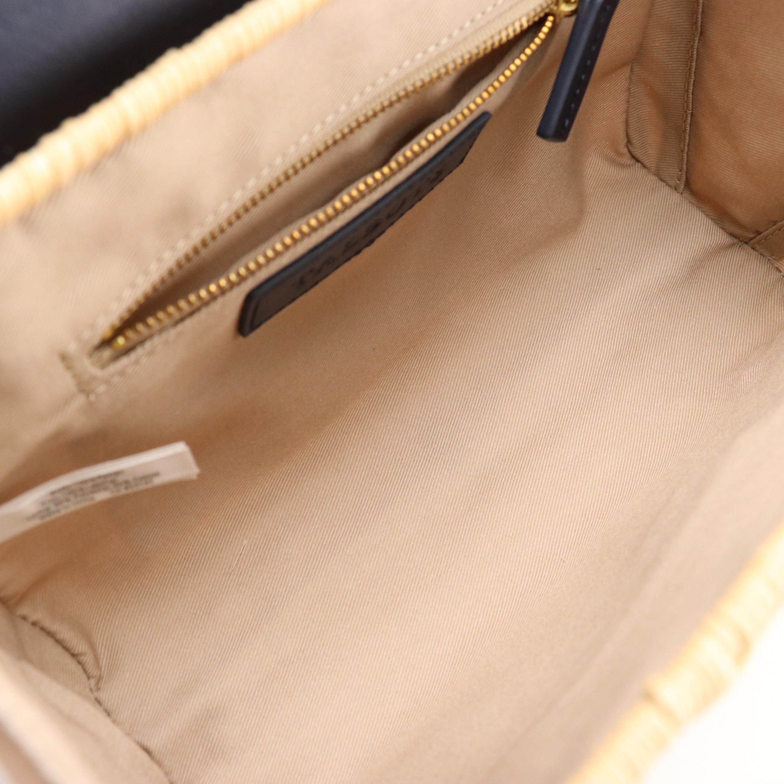 Talbots Woven Rattan Bags with Floral Print and Navy Leather Details