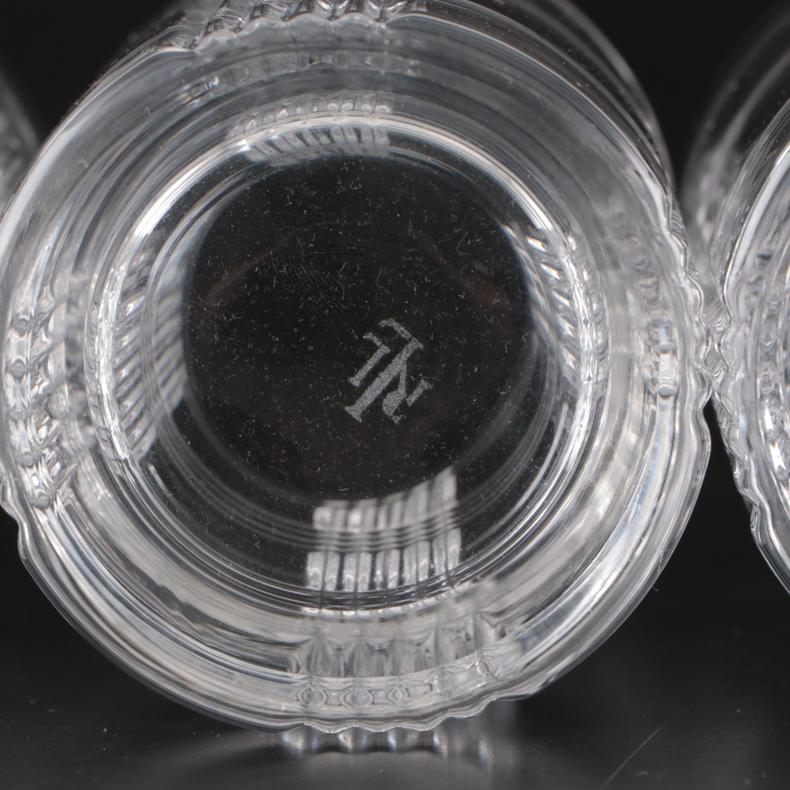 Ralph Lauren "Glen Plaid" Crystal Highball Glasses and Old Fashioned Glasses