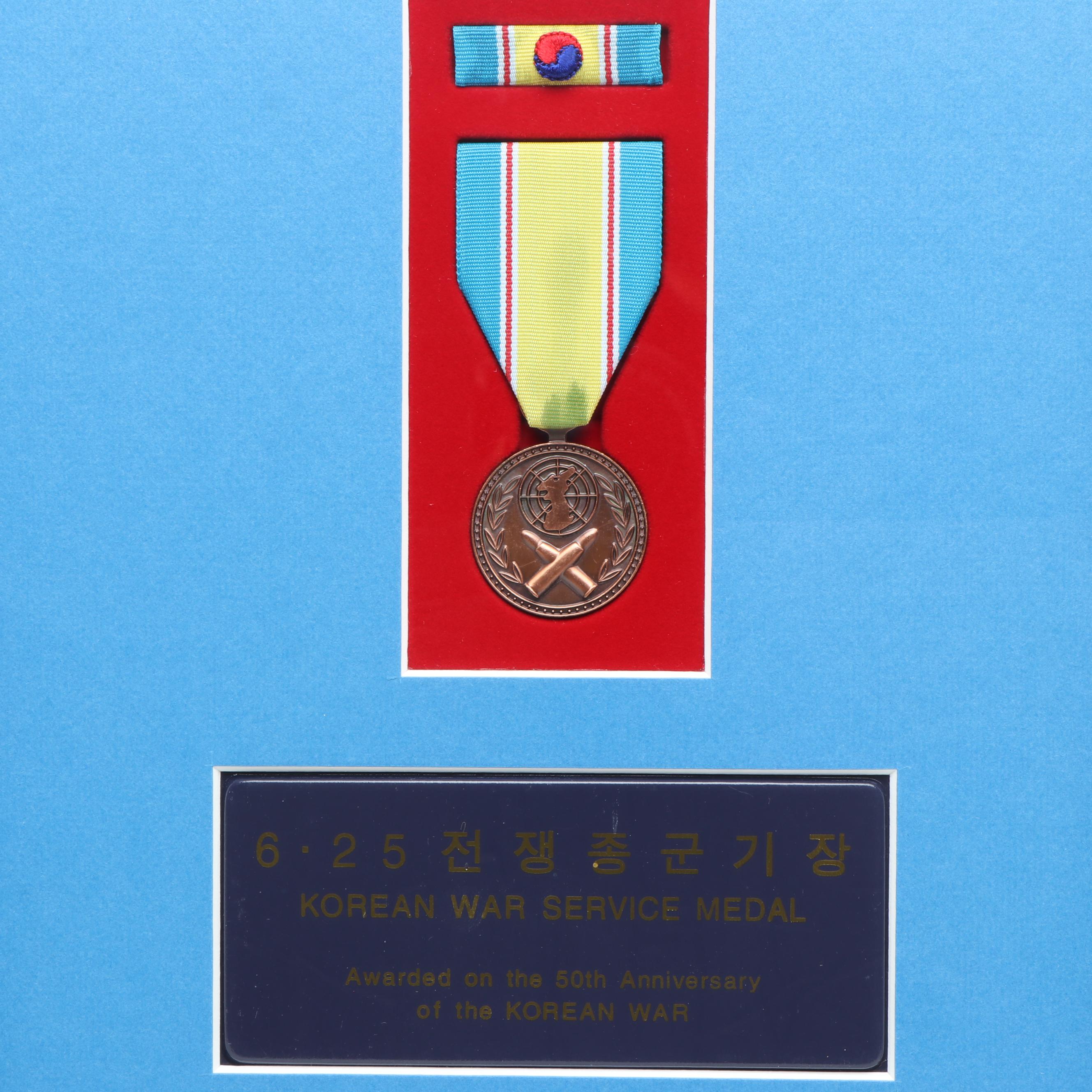 Framed 50th Anniversary Korean War Service Medal