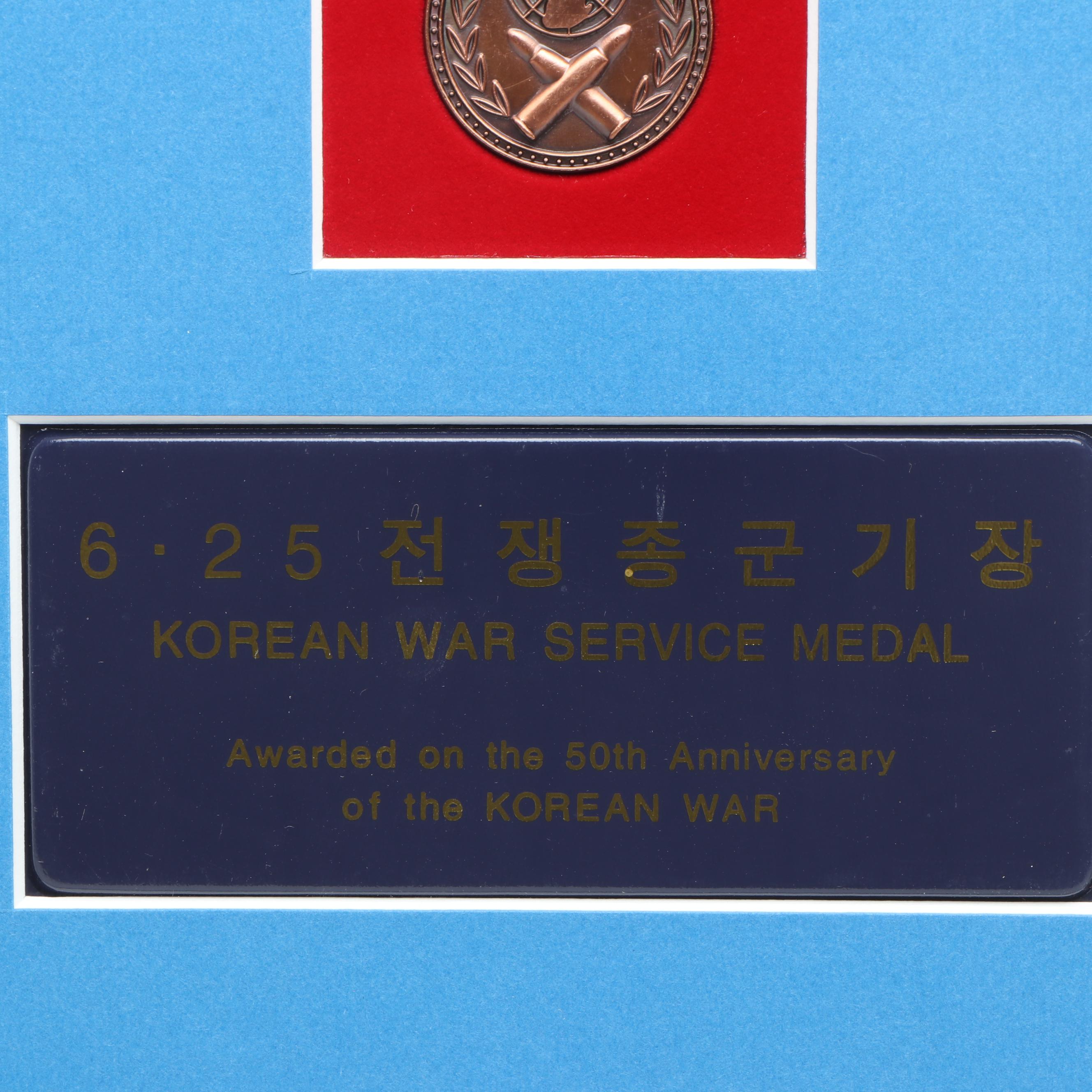 Framed 50th Anniversary Korean War Service Medal