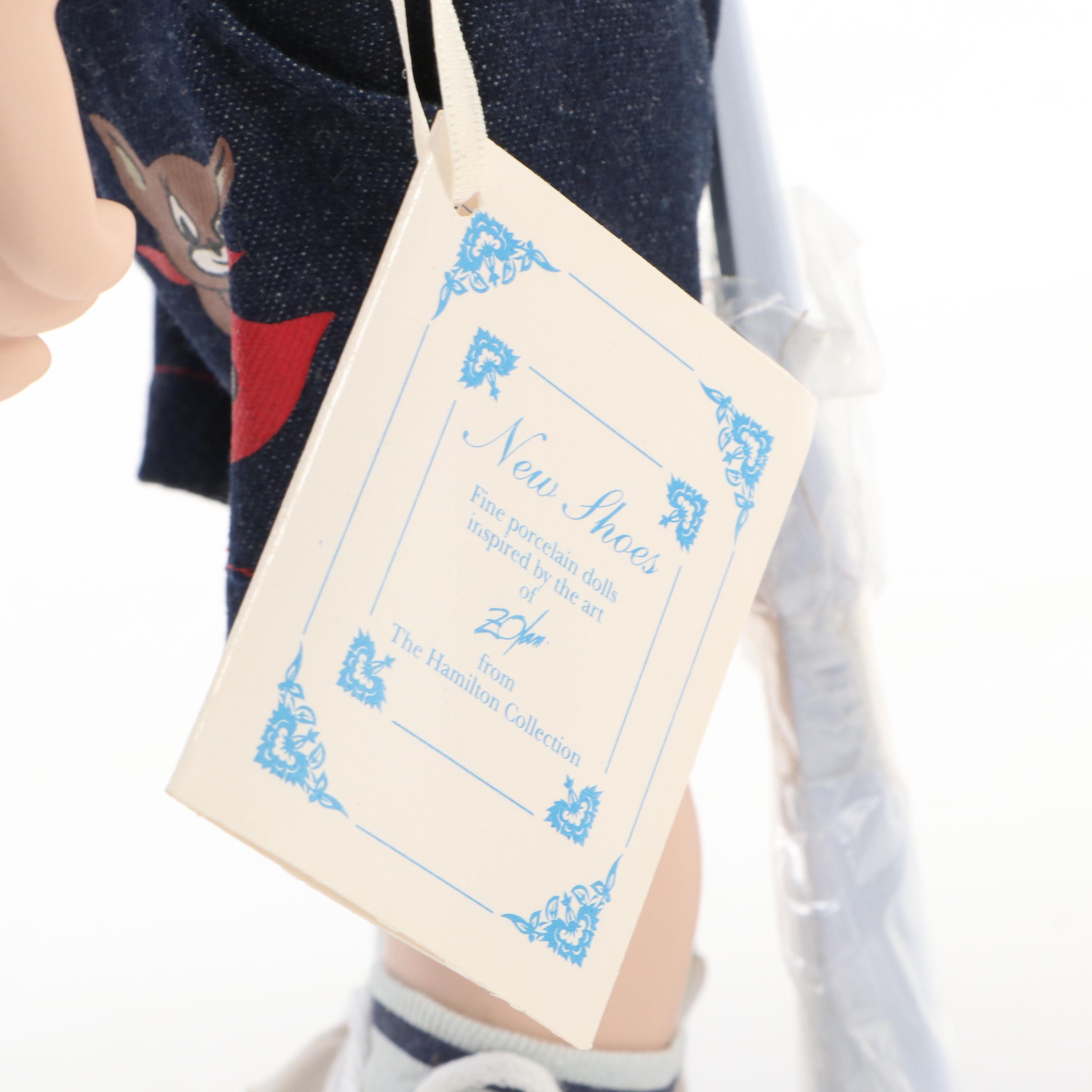 The Hamilton Collection New Shoes Porcelain Dolls