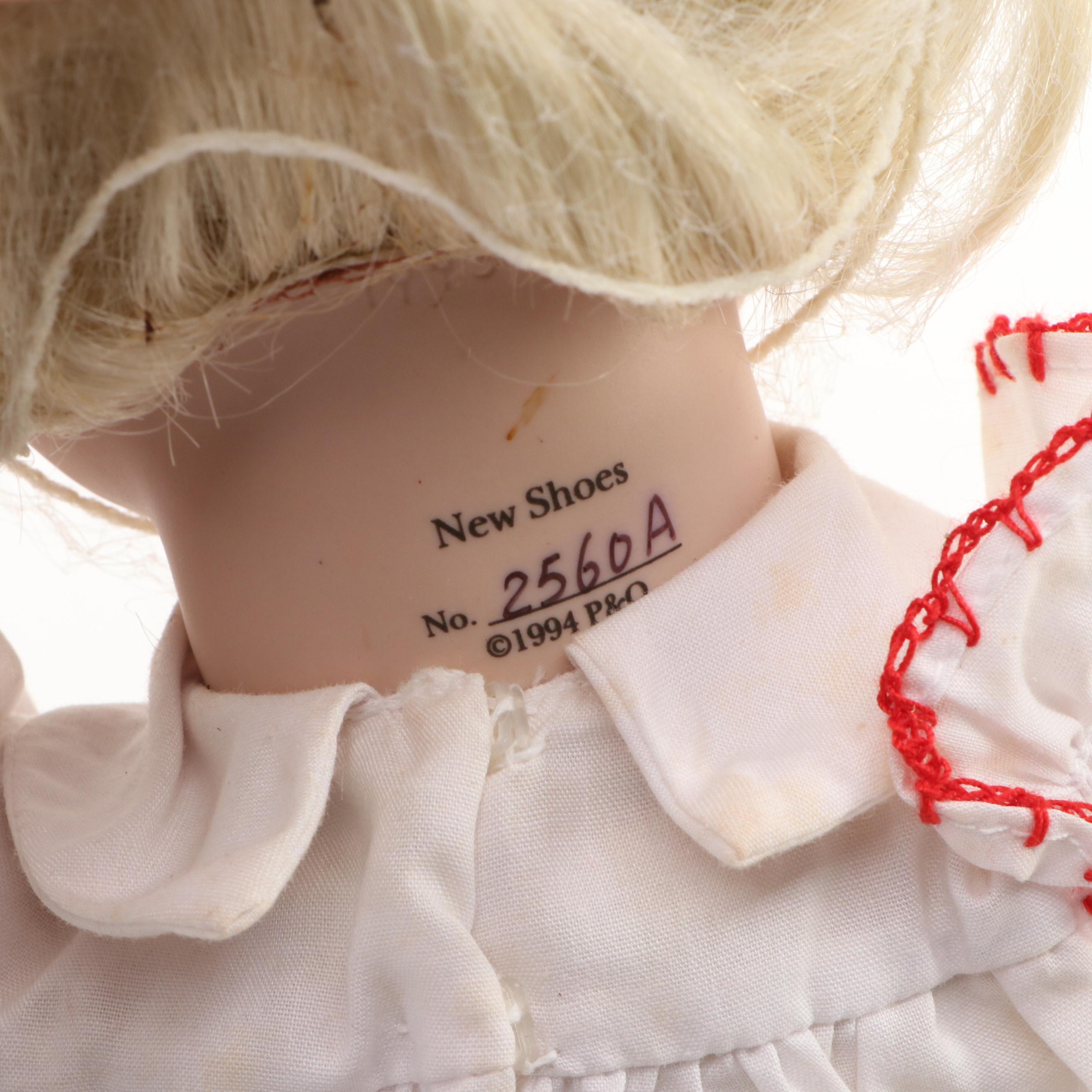 The Hamilton Collection New Shoes Porcelain Dolls