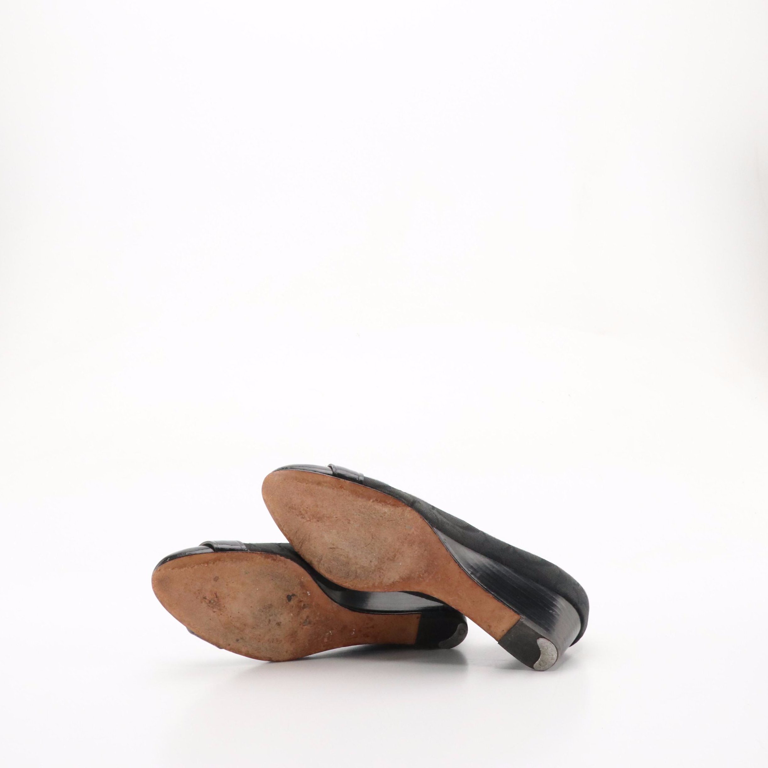 Coach Meryl Signature Canvas Wedges and Tulla Pink Bow Kitten Heels