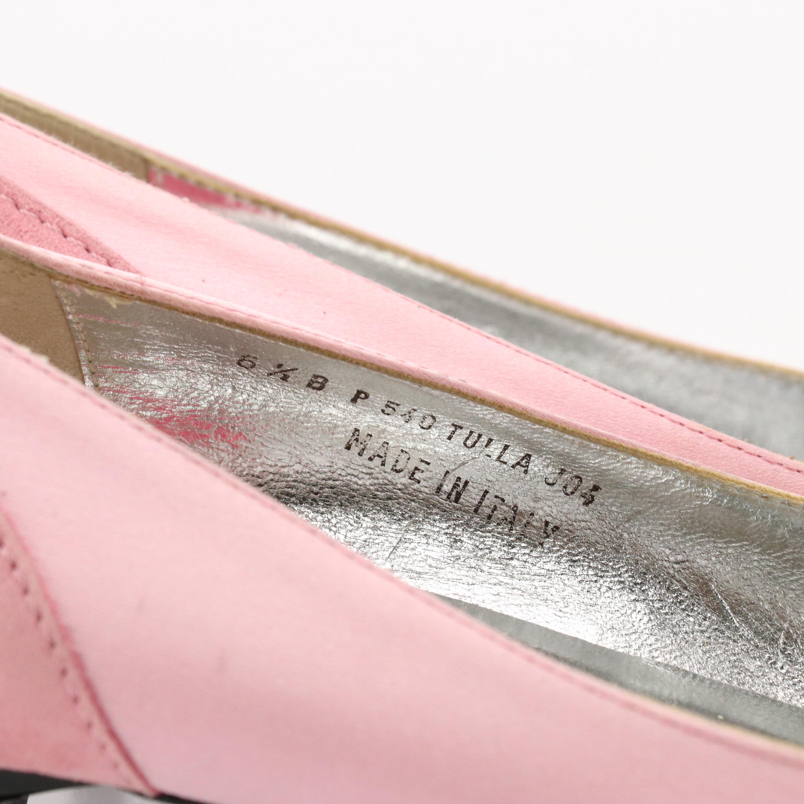 Coach Meryl Signature Canvas Wedges and Tulla Pink Bow Kitten Heels