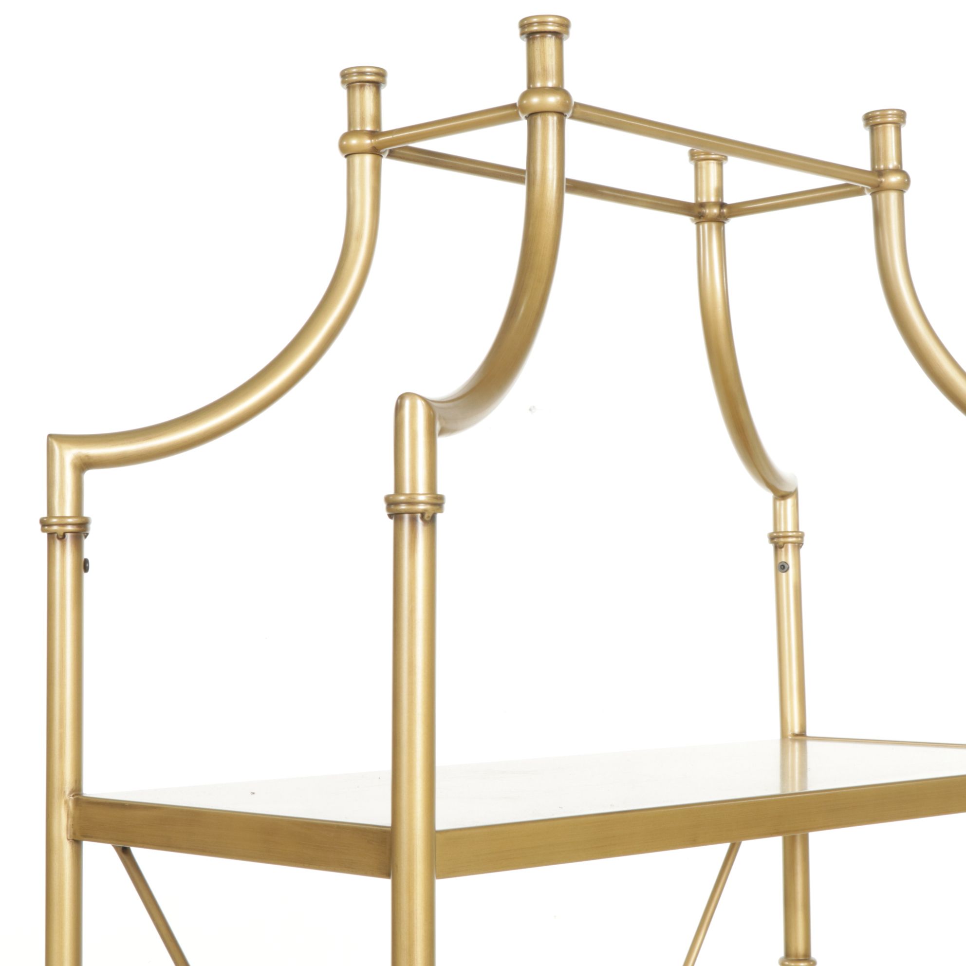 Brass-Tone Metal Étagère, 21st Century