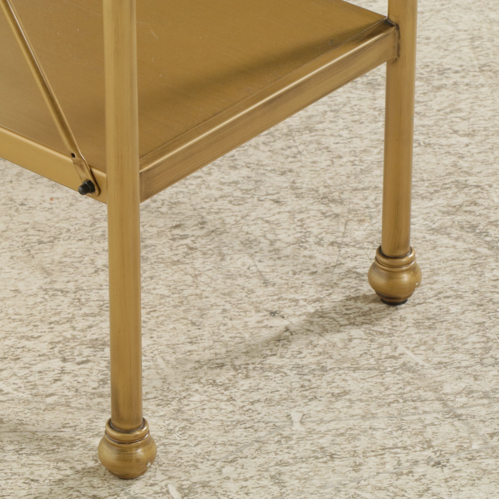 Brass-Tone Metal Étagère, 21st Century