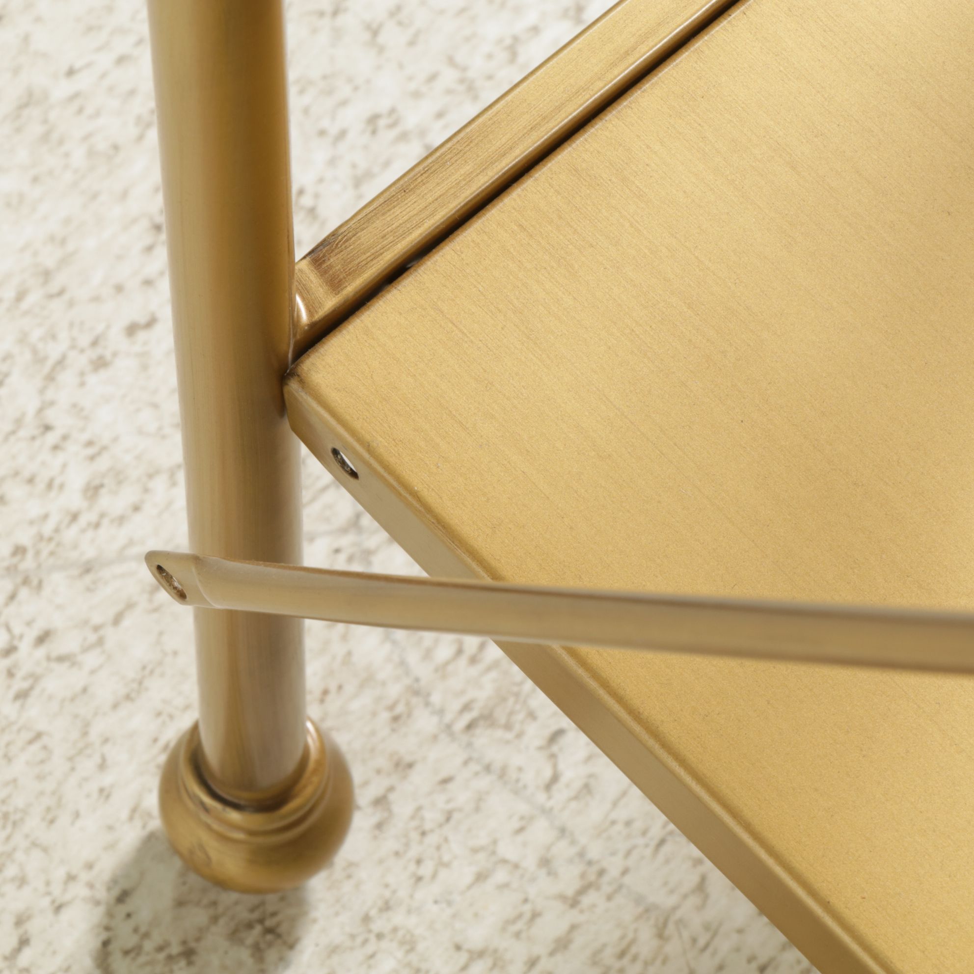 Brass-Tone Metal Étagère, 21st Century