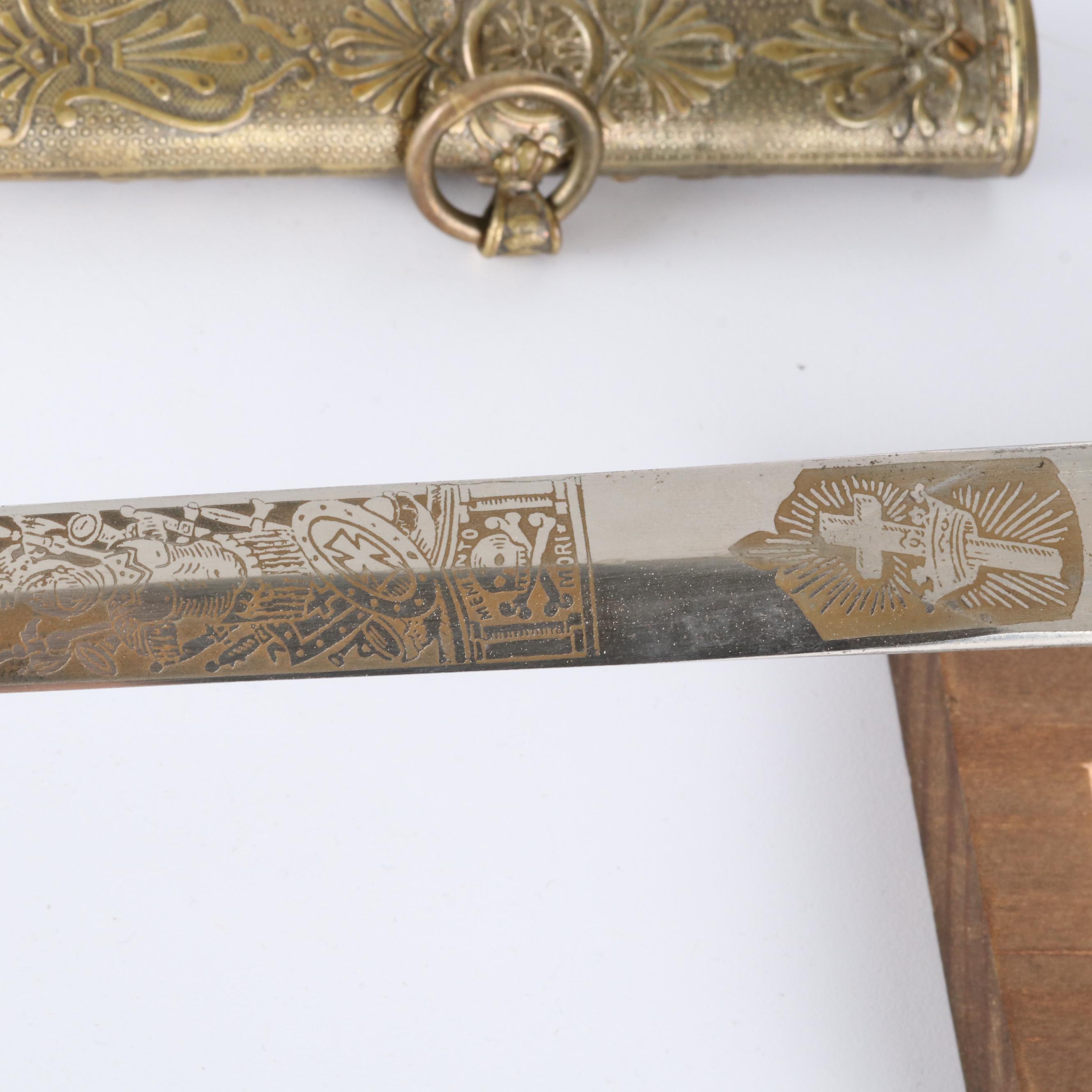 Masonic Knights Templar Ceremonial Sword with Scabbard
