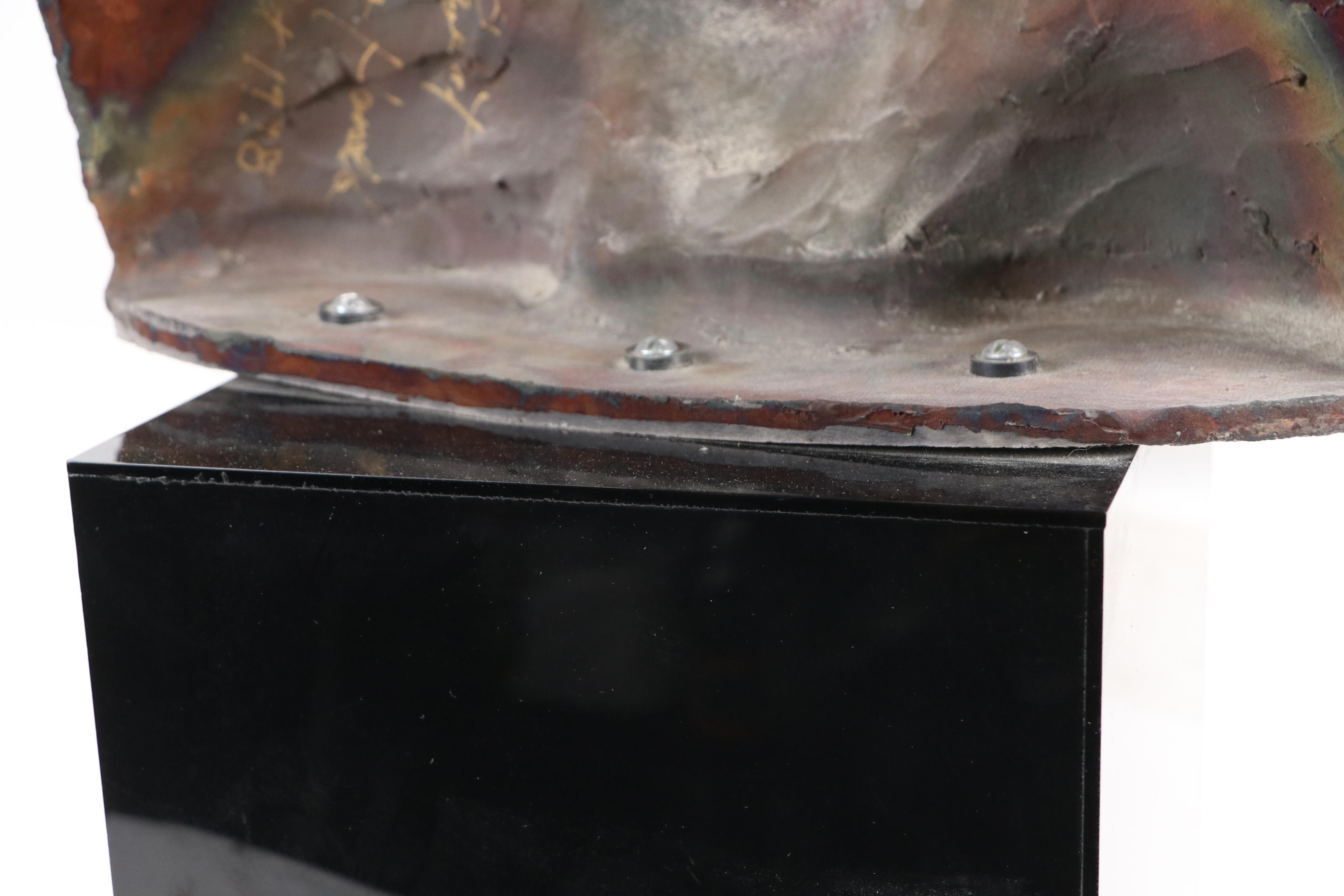 Heat-Colored Steel Sculpture of Nude Female Figure, 1998