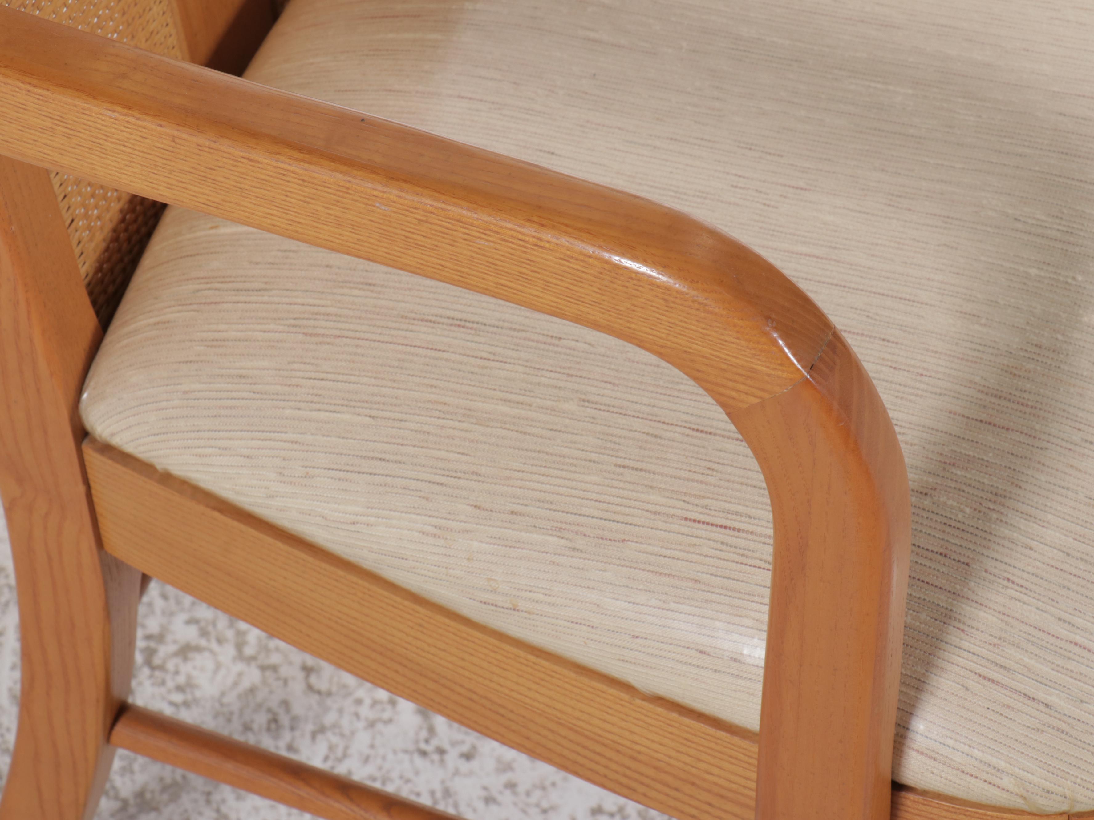 Set of Four Thomasville Furniture Caned Dining Chairs