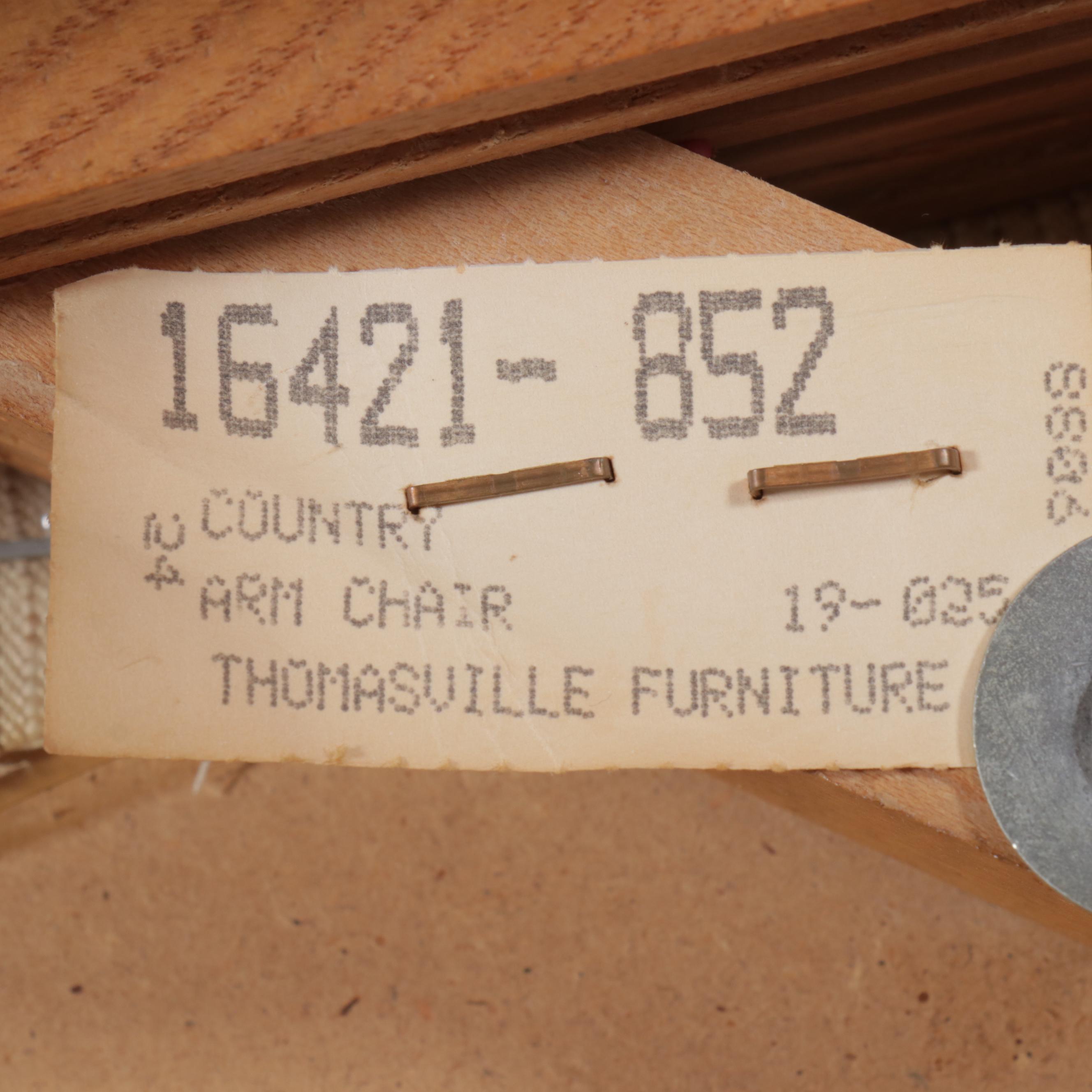 Set of Four Thomasville Furniture Caned Dining Chairs