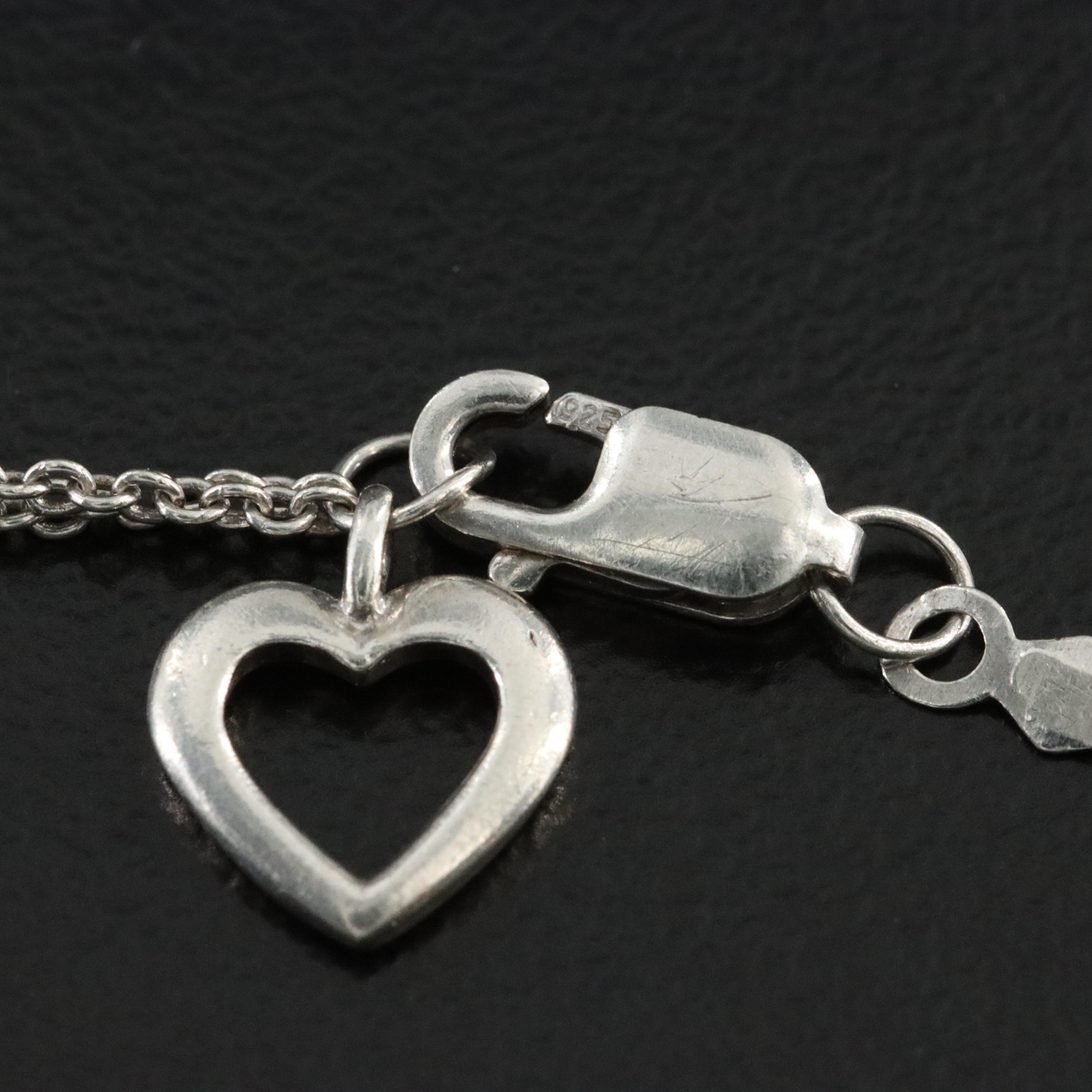 Sterling Lab Grown Diamond Cross Bracelet