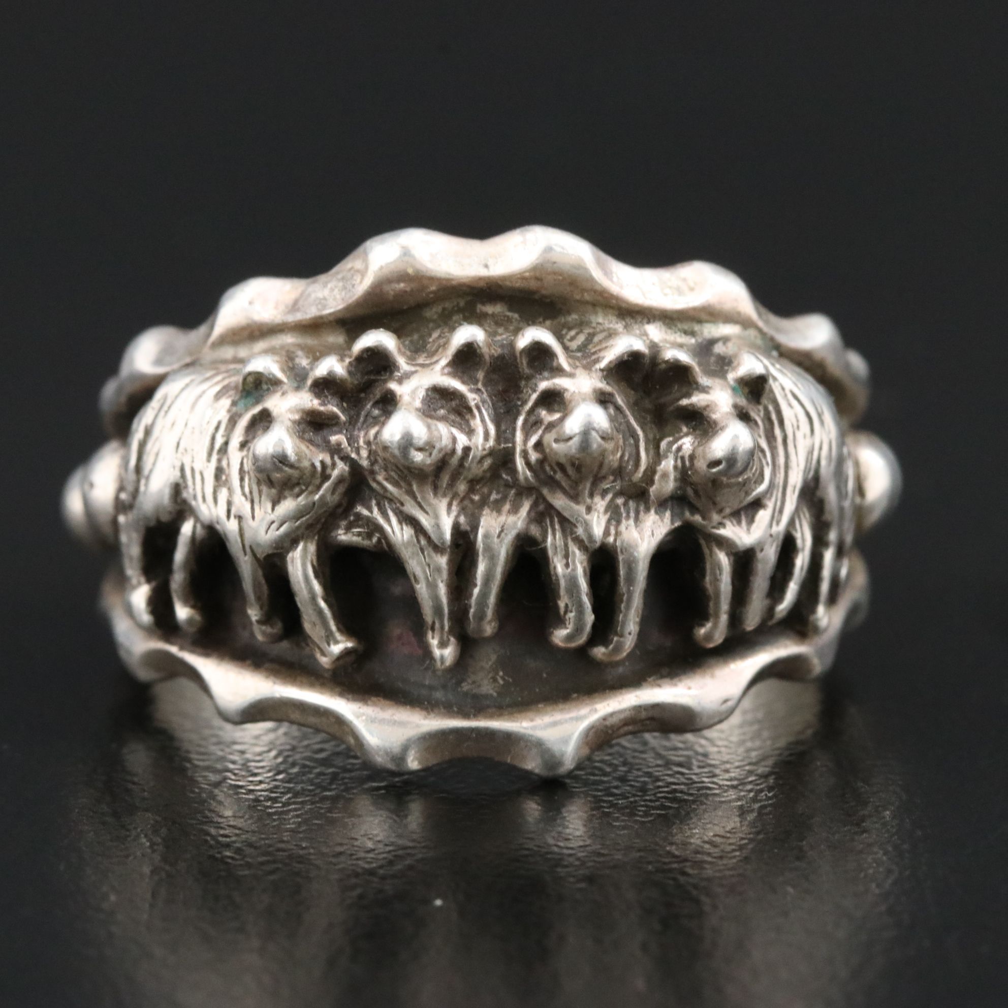 Running Bear Shop Sterling Wolf Ring