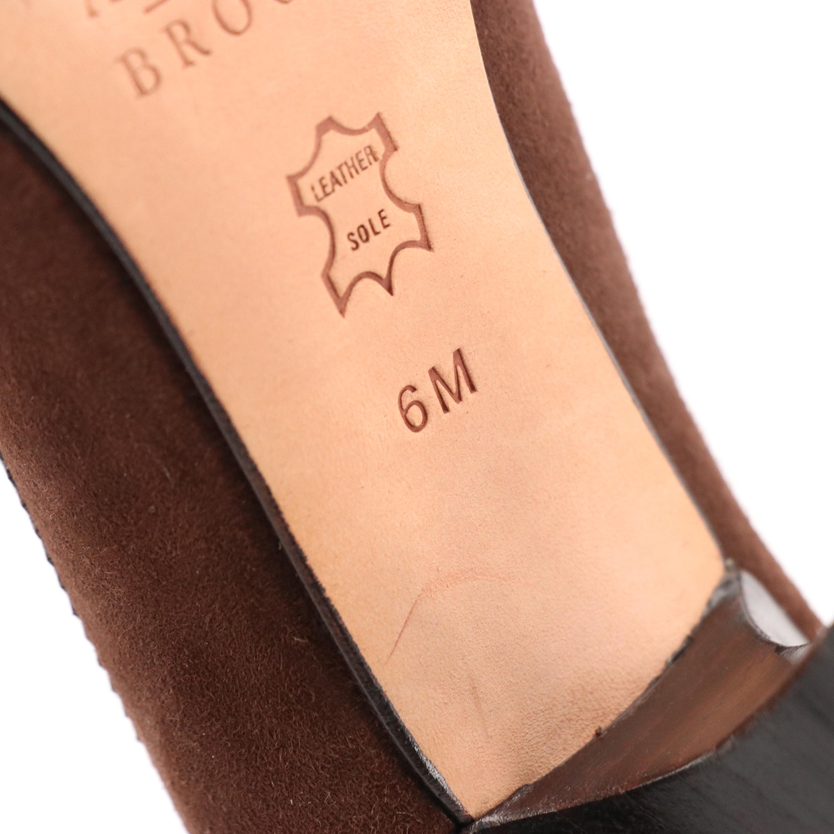 Tommy Hilfiger Slingback Kitten Heels, Audrey Brooke Brown Suede Bow Pumps