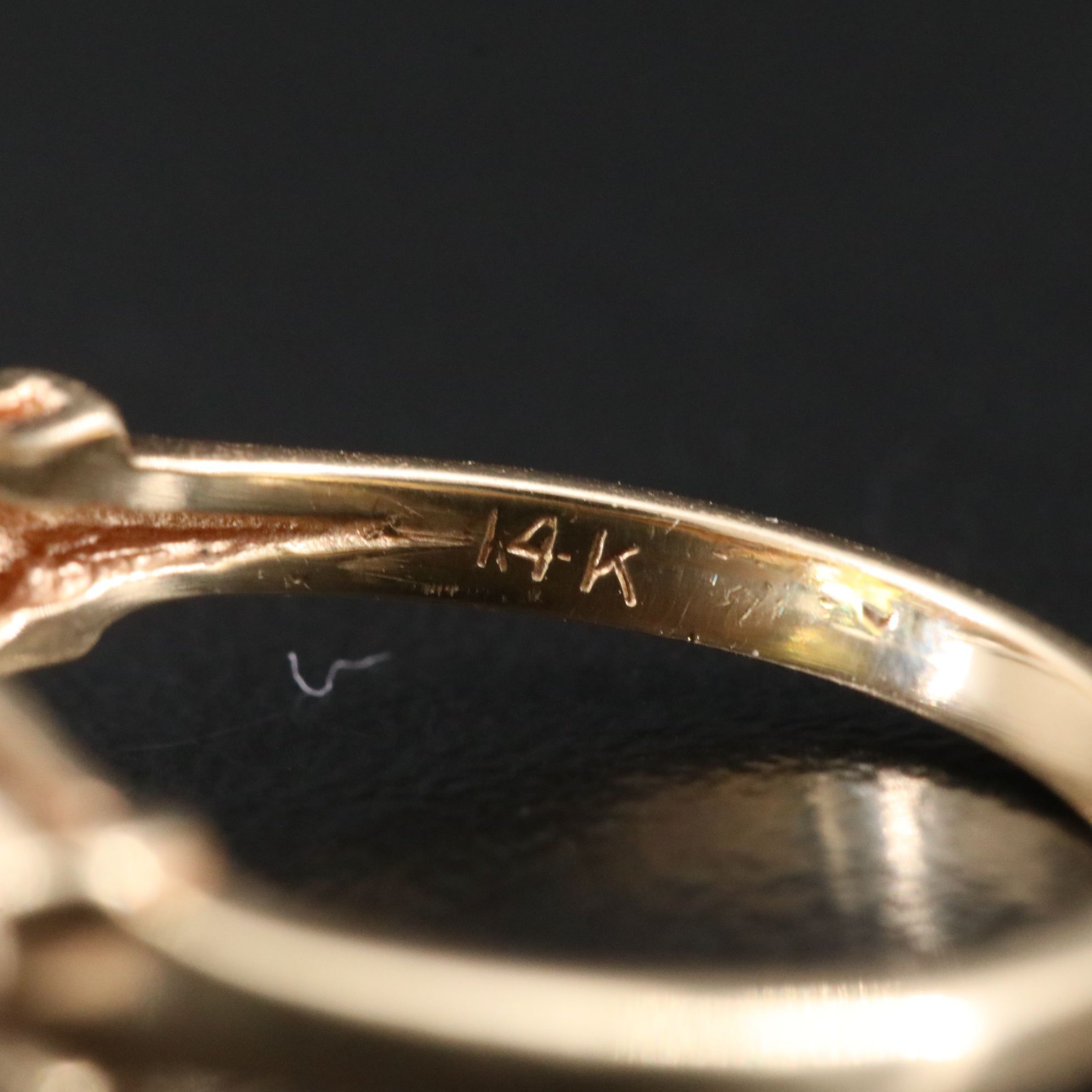 14K Yellow Sapphire and Diamond Ring