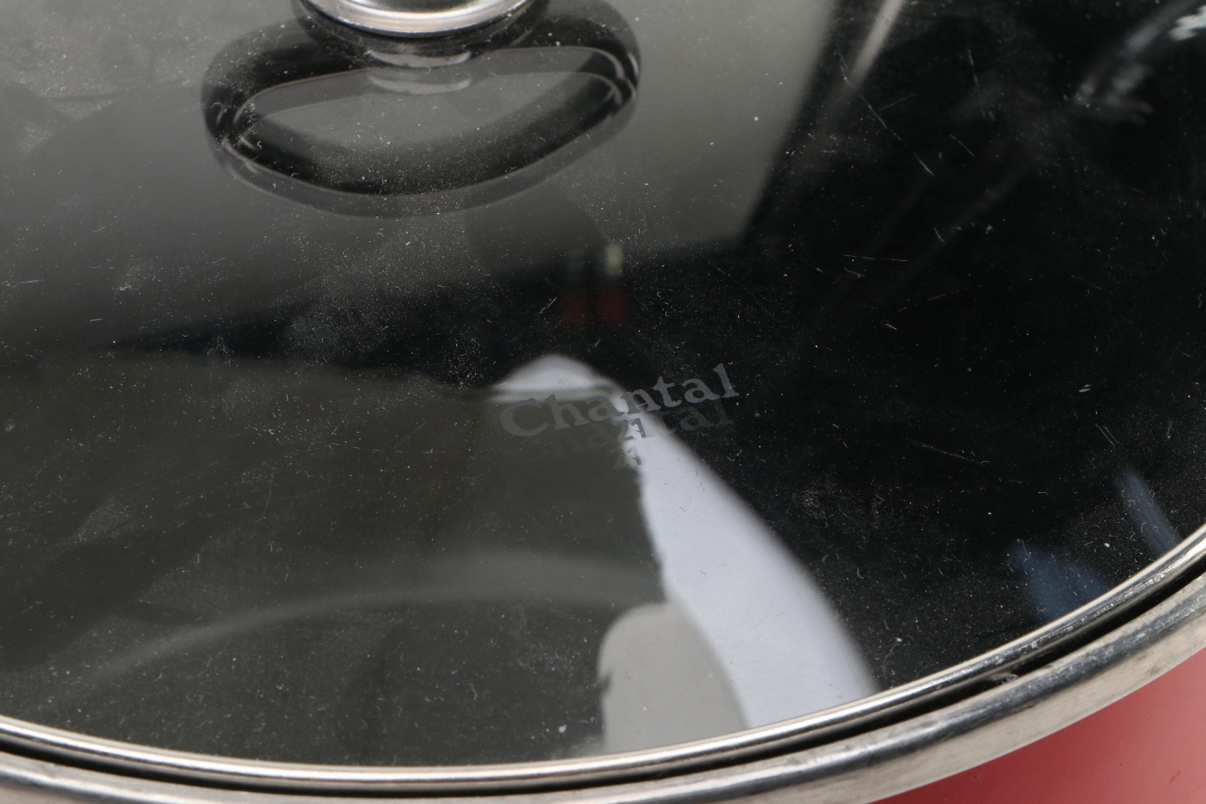 Chantal Red Enamel Pots, Pans, and Lids