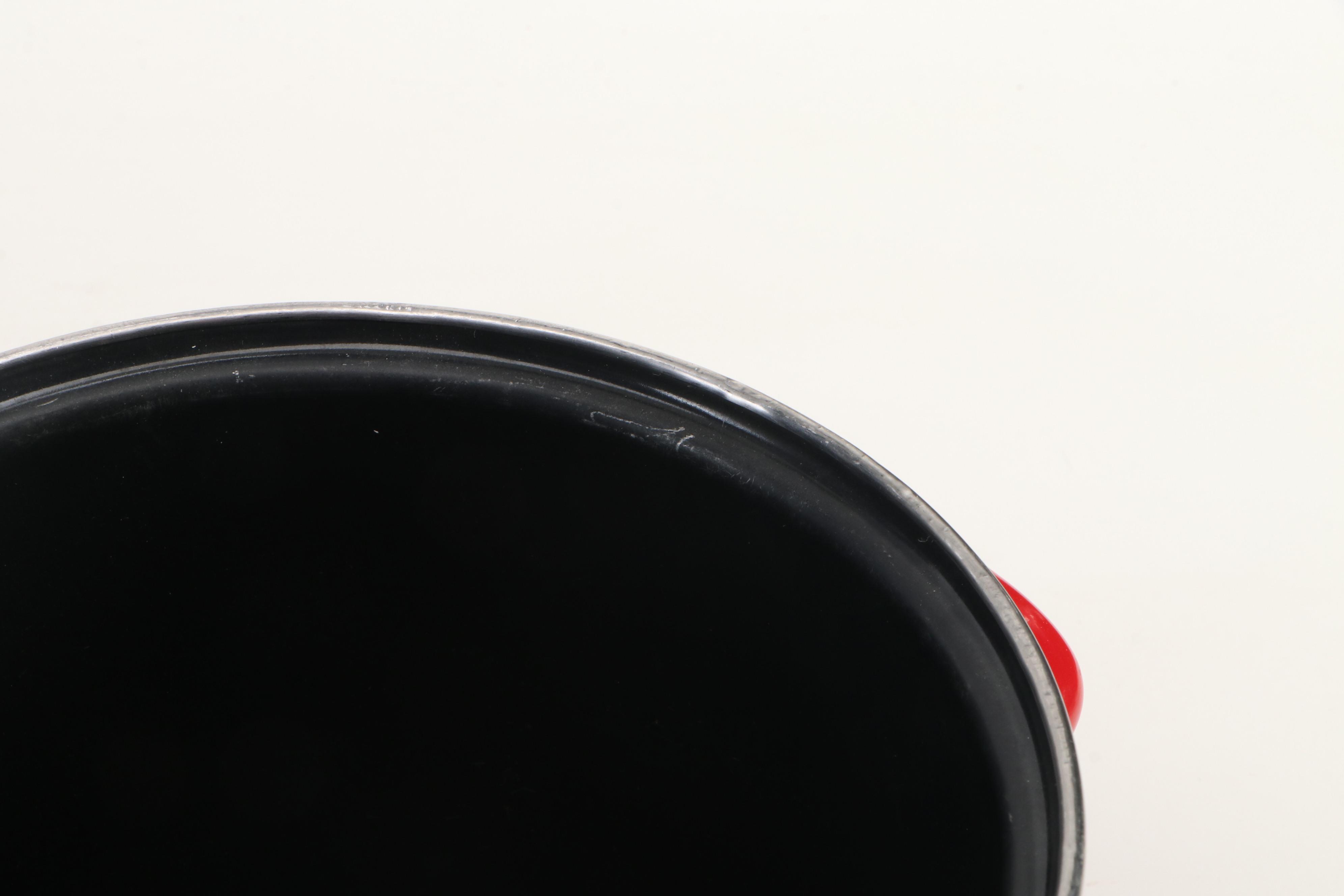 Chantal Red Enamel Pots, Pans, and Lids