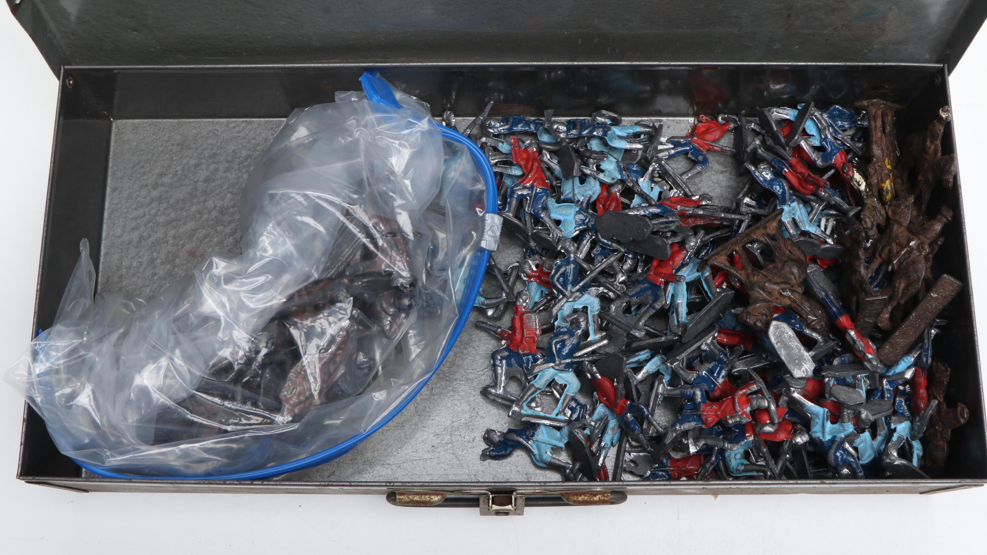 Assortment of Vintage Cast Iron and Metal Toy Soldiers