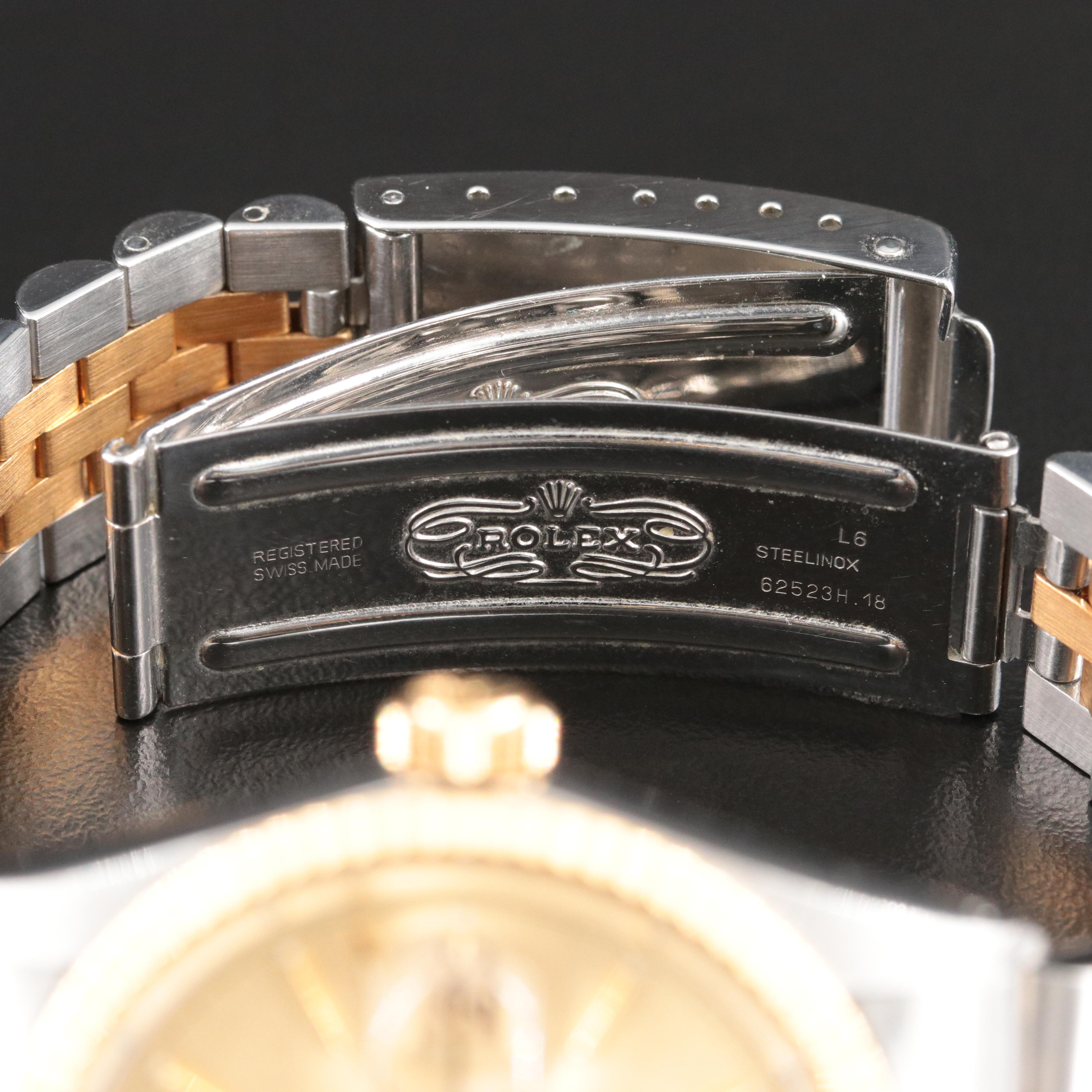 1986 Rolex 36 16013 Two-Tone Datejust Watch