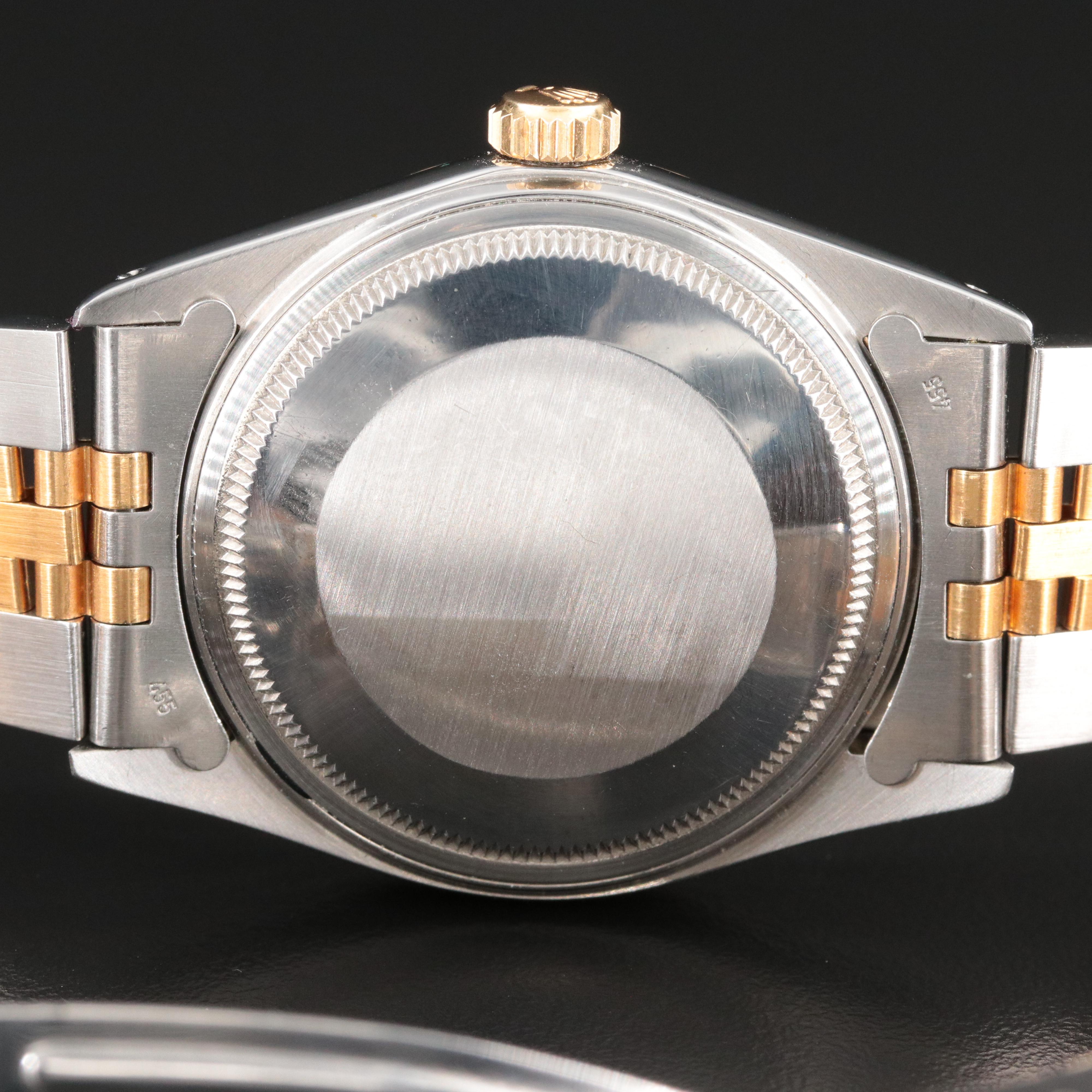 1986 Rolex 36 16013 Two-Tone Datejust Watch