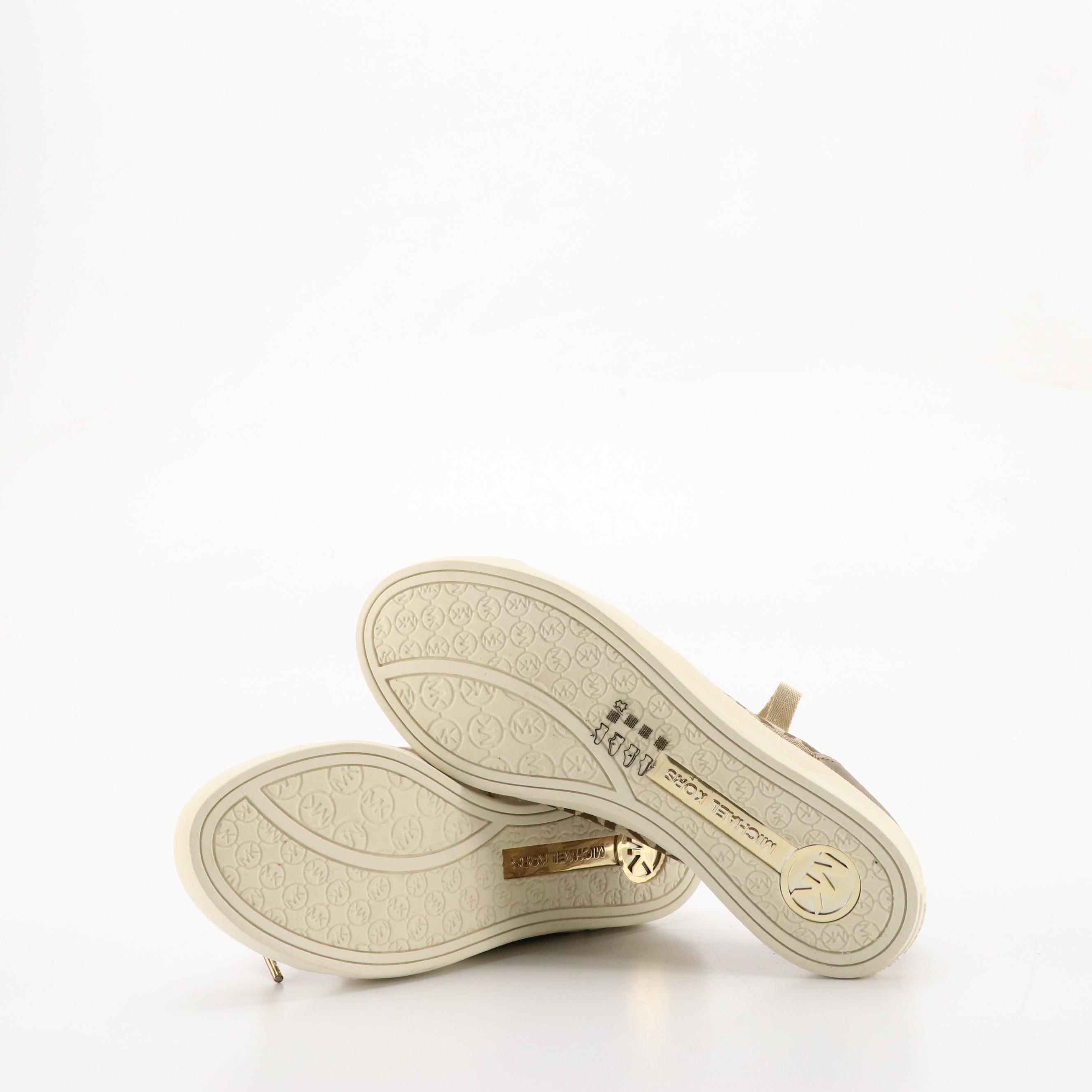 Coach Caramel Leather "Carmen" Ankle Boots, Michael Kors Logo Canvas Sneakers