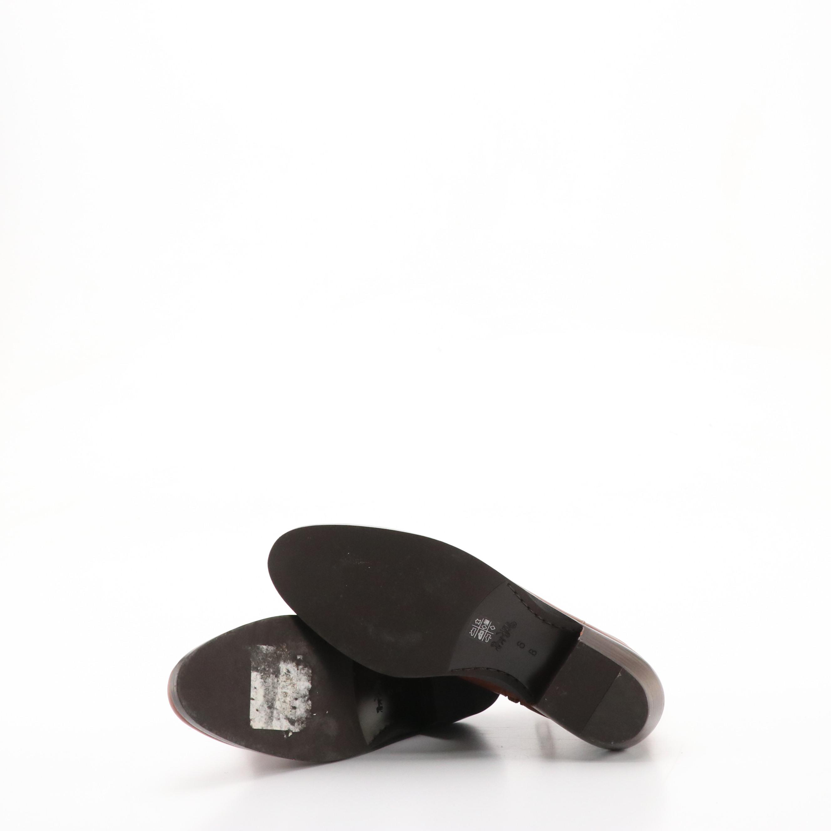 Coach Caramel Leather "Carmen" Ankle Boots, Michael Kors Logo Canvas Sneakers