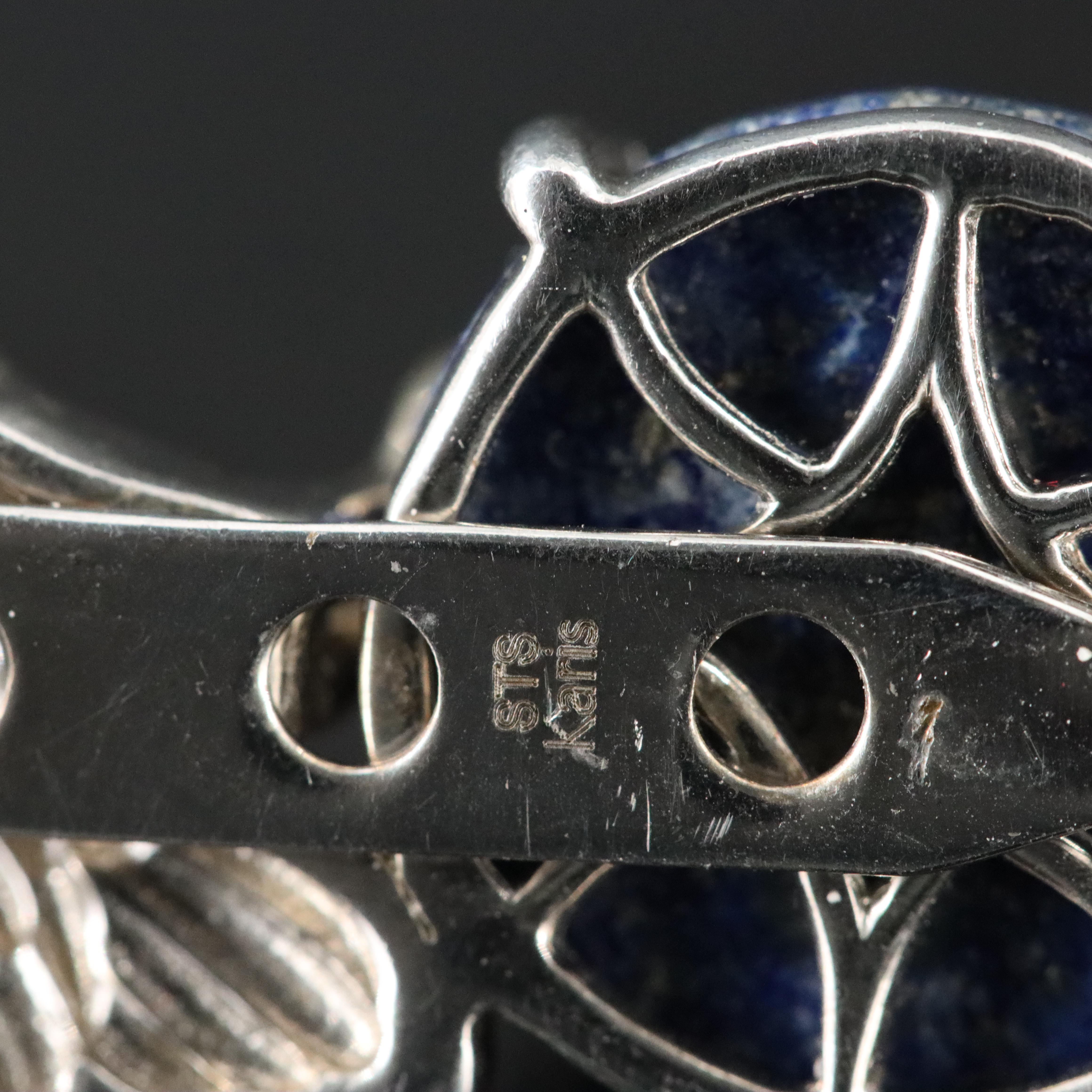 Lapis Lazuli Eagle Converter Brooch Pendant