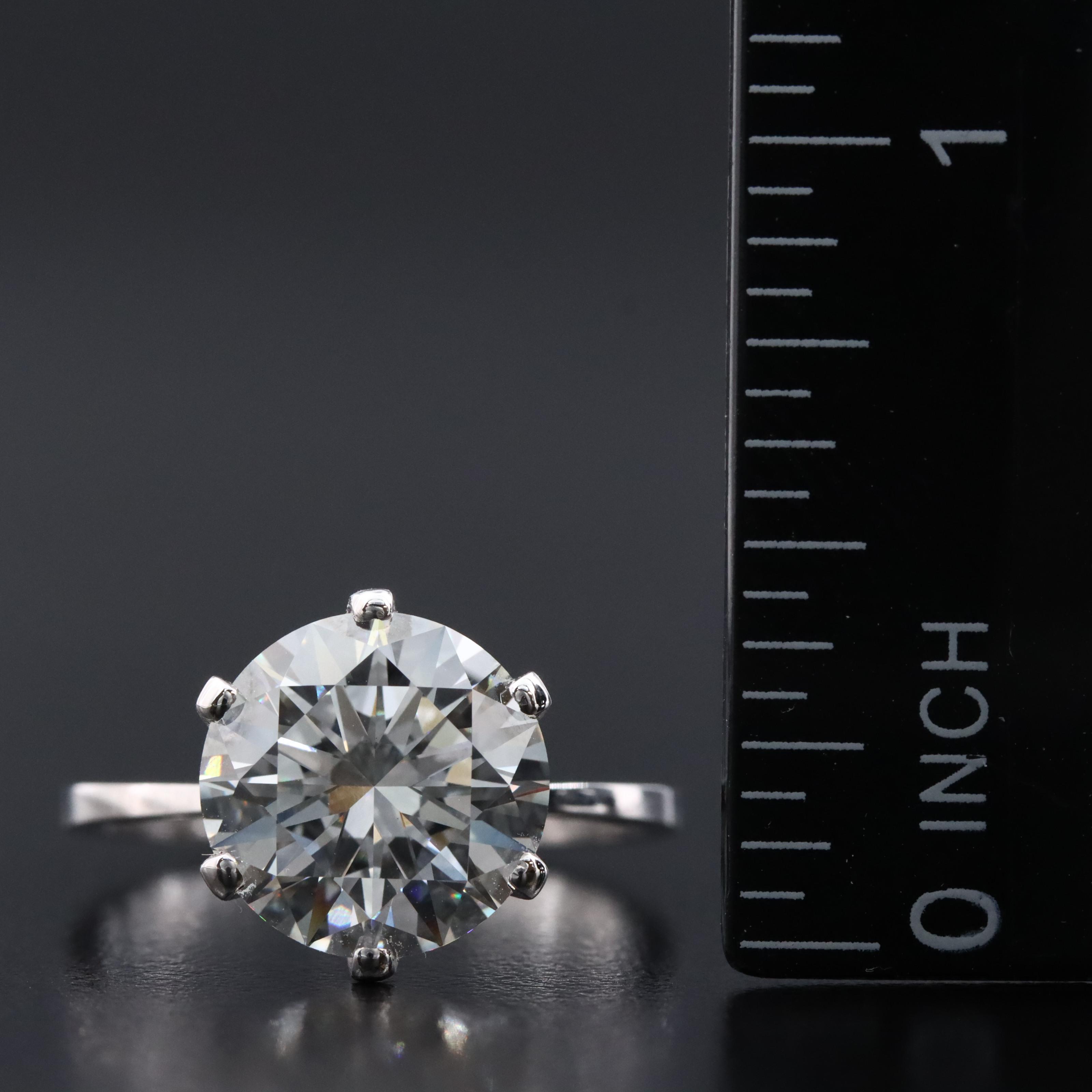 18K 5.03 CT Lab Grown Diamond Solitaire Ring with IGI Report