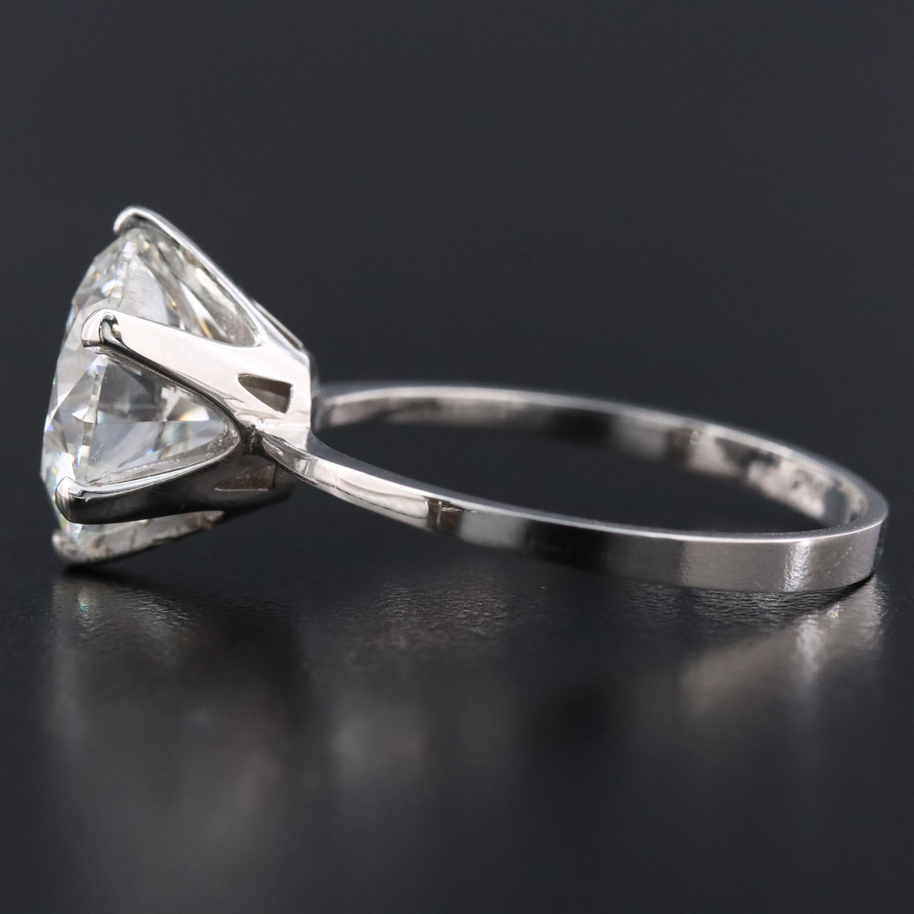 18K 5.03 CT Lab Grown Diamond Solitaire Ring with IGI Report