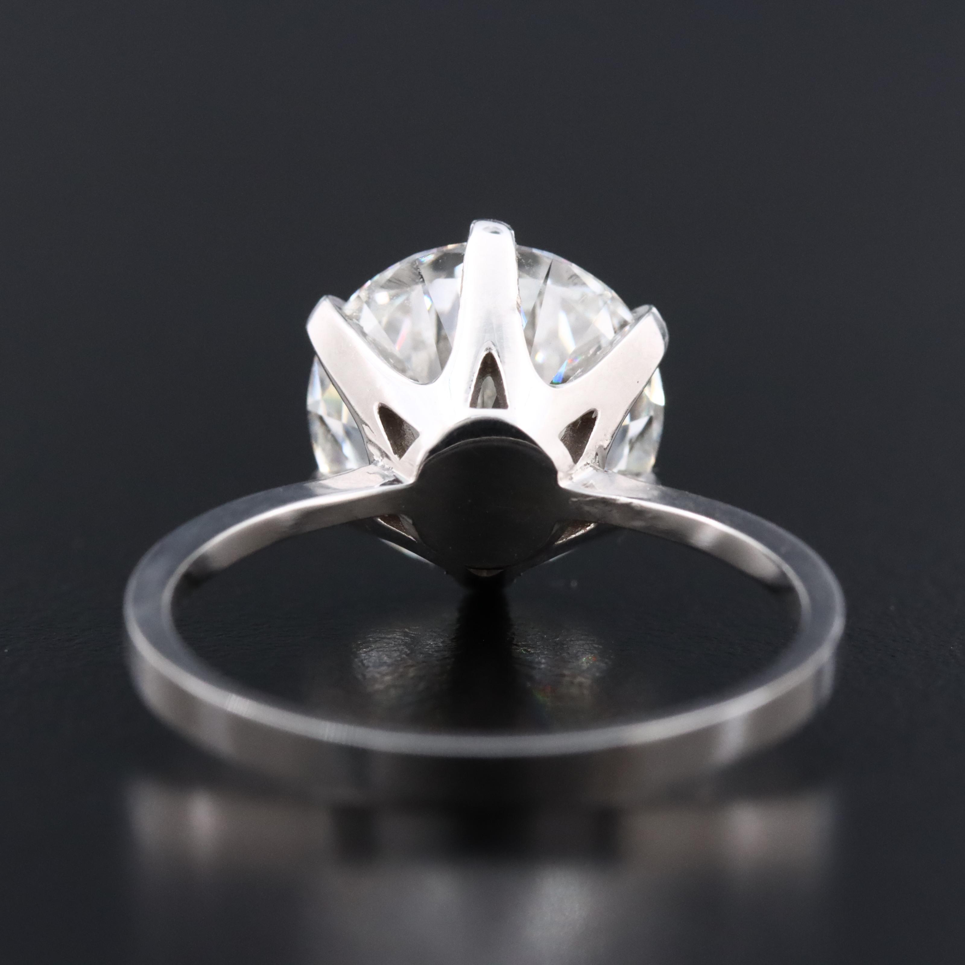 18K 5.03 CT Lab Grown Diamond Solitaire Ring with IGI Report