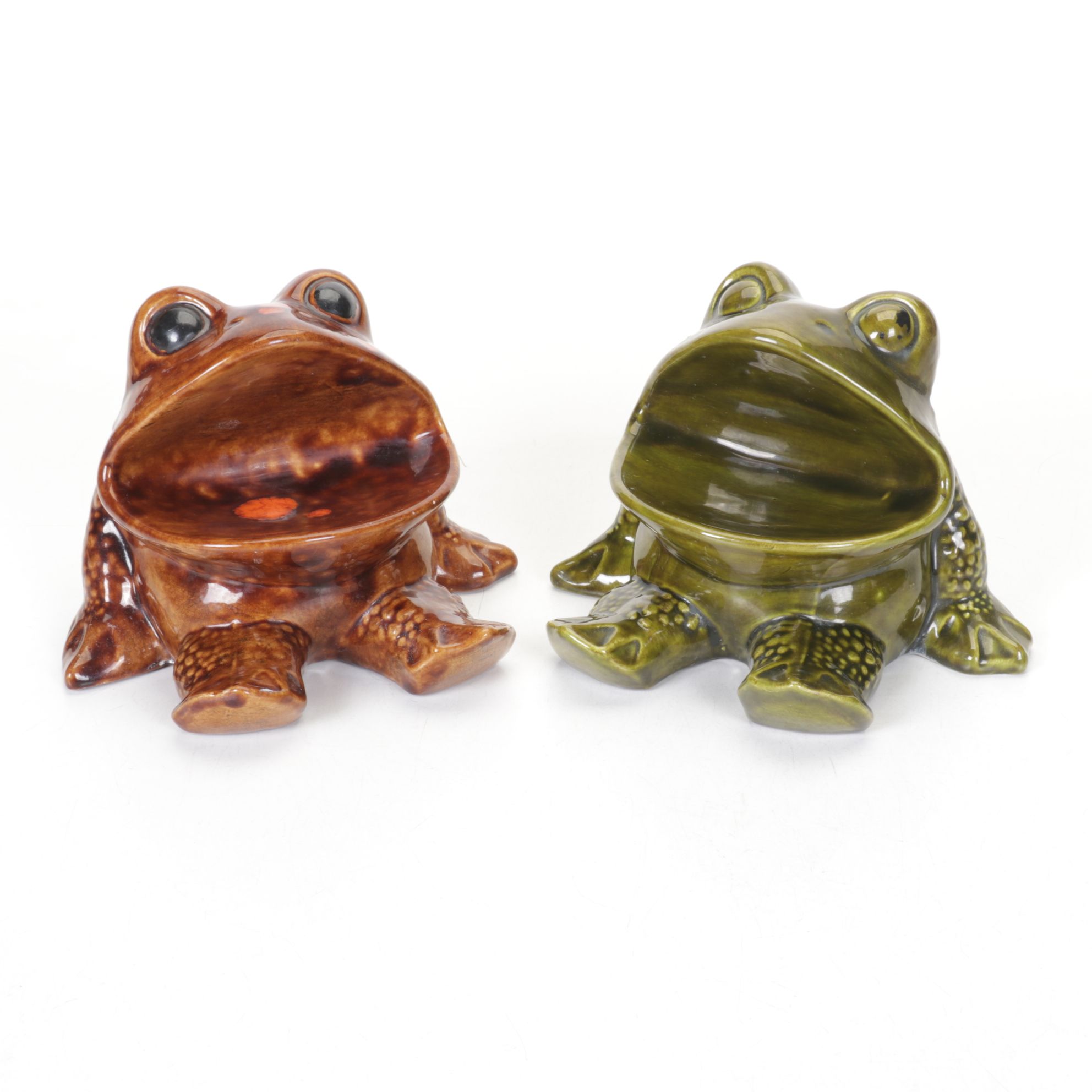 Mid Century Modern Frog Pottery Kitchen Sponge Holders