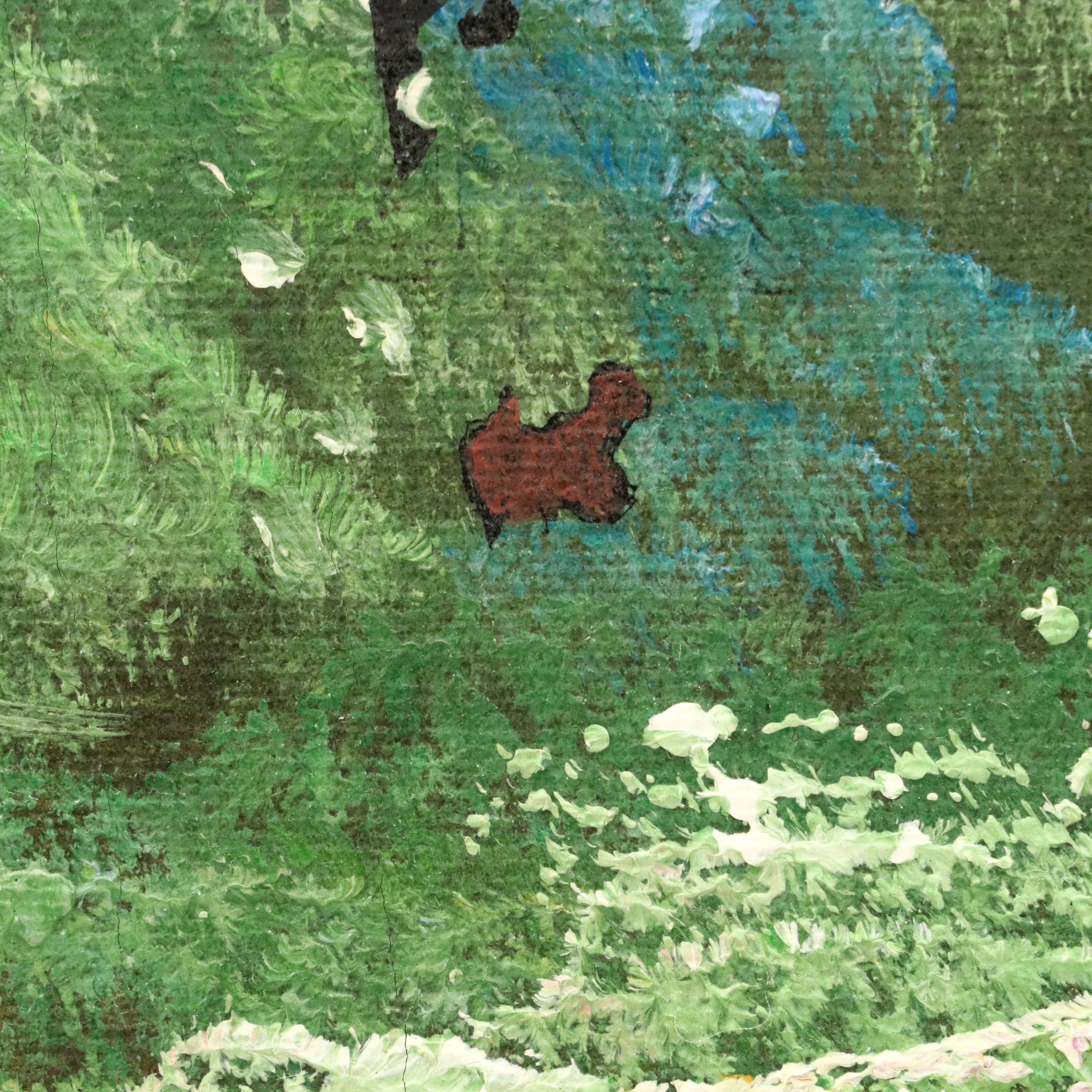 Ron Brannon Acrylic Painting on Found Painting, 2023