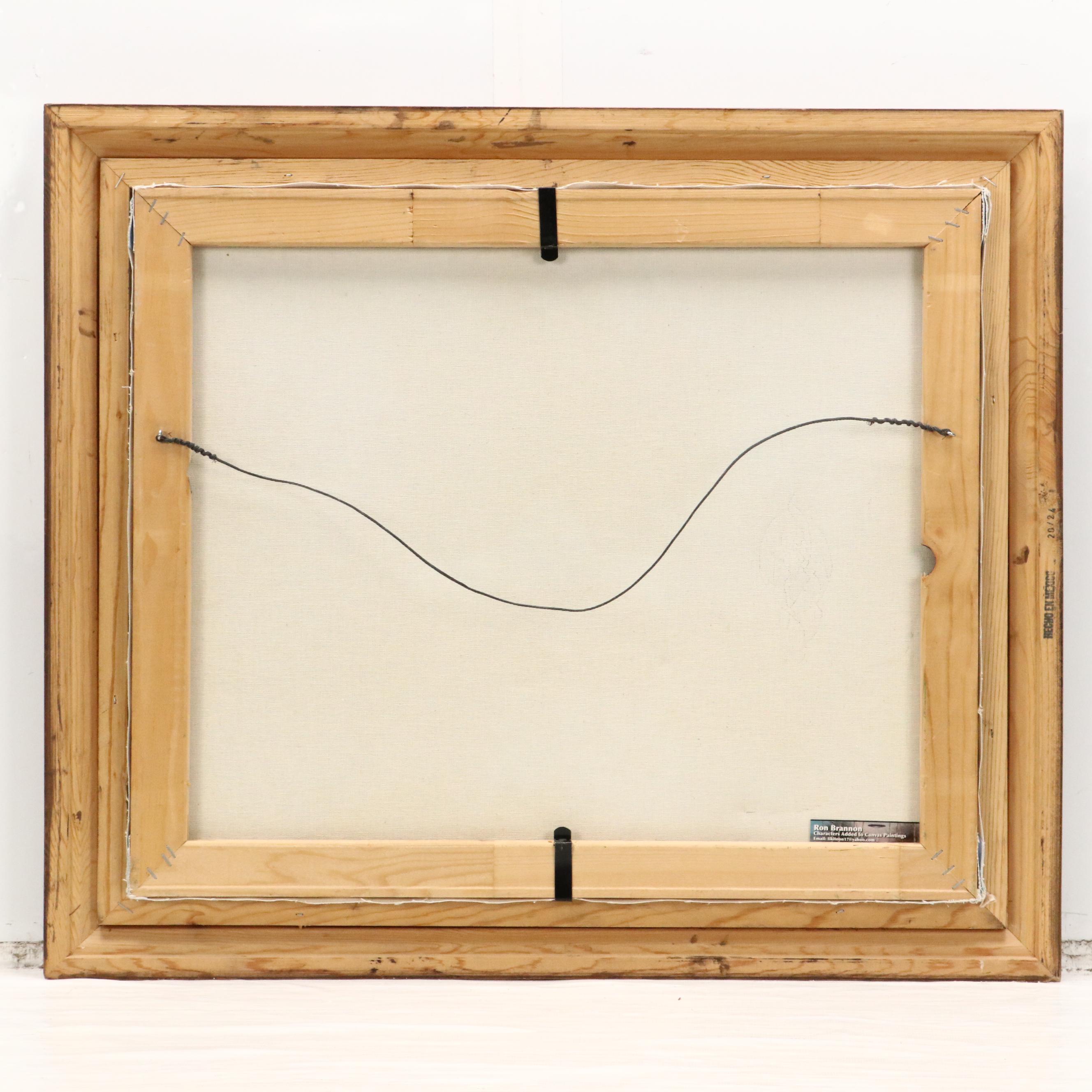 Ron Brannon Acrylic Painting on Found Painting, 2023