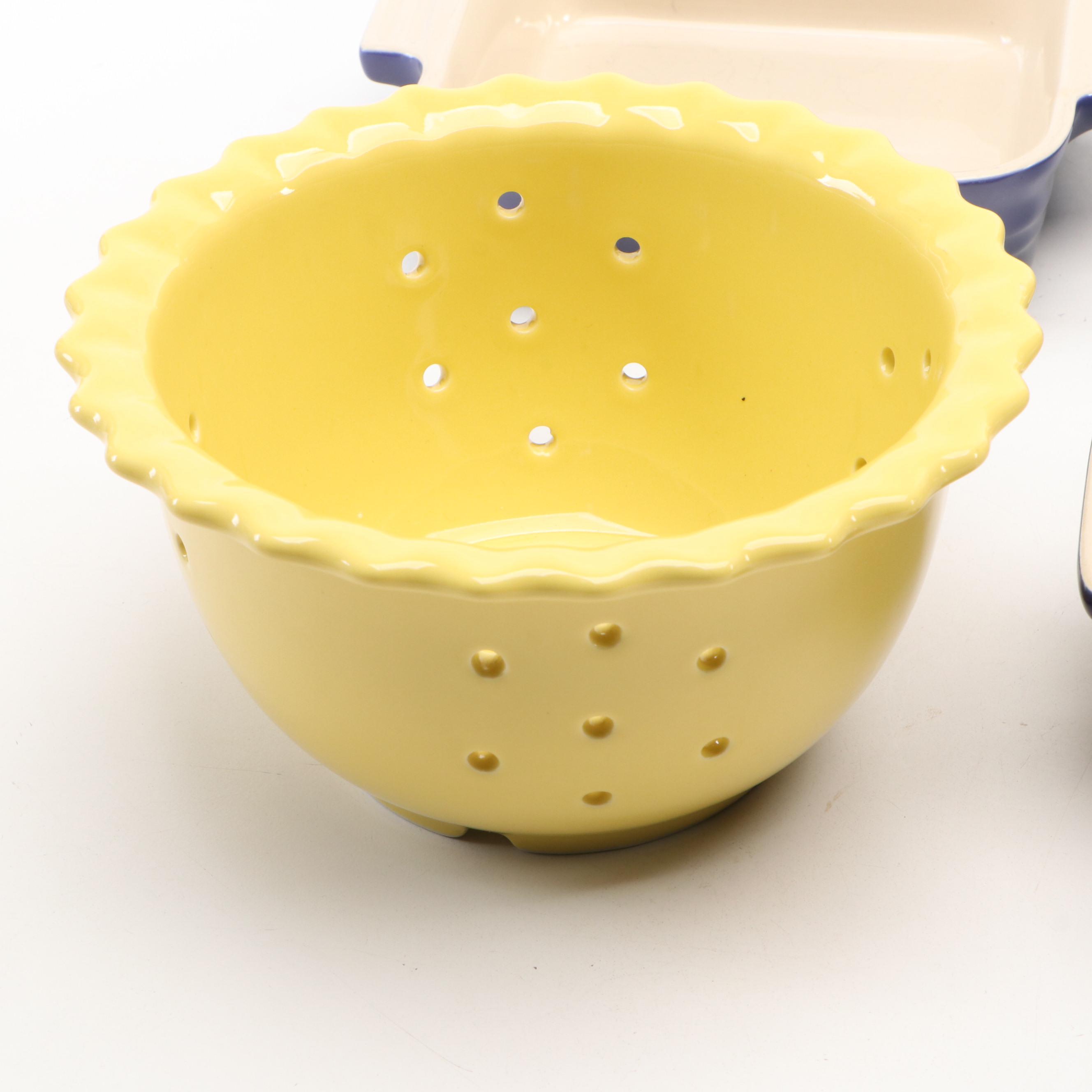 Le Creuset and Chantal Ceramic Bakeware and Kitchen Accessories