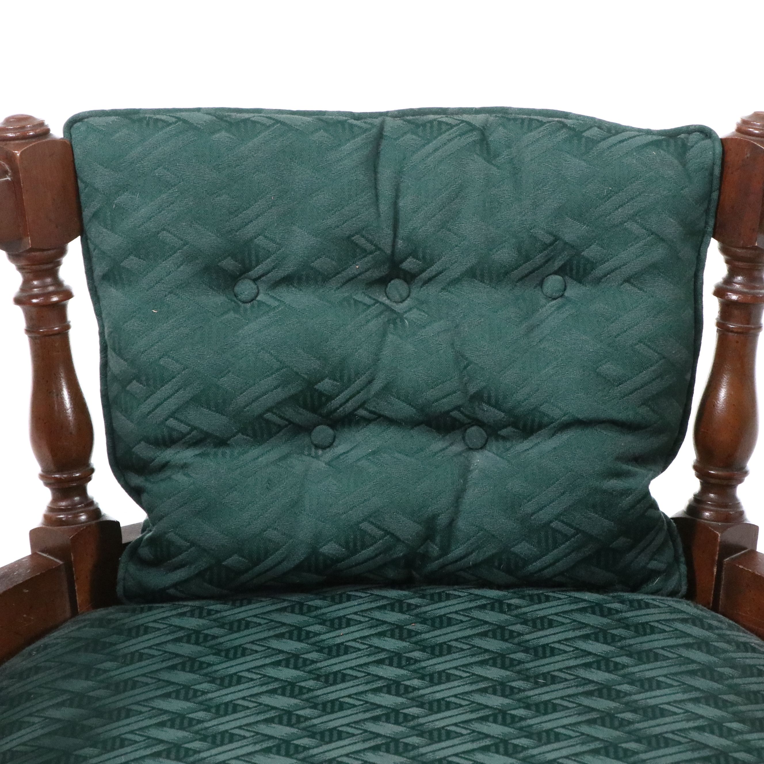 Vintage Caned Barrel Armchair