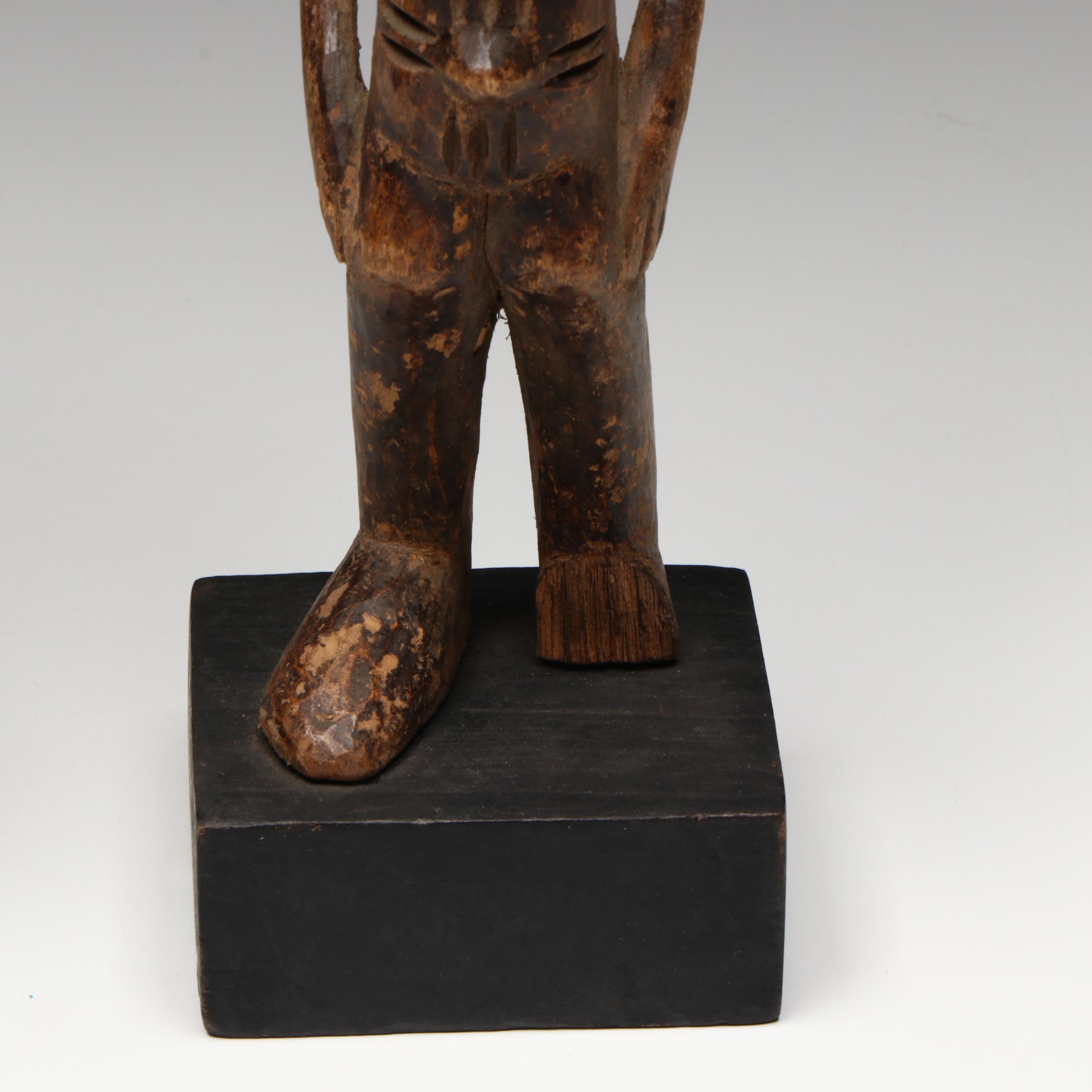 Vintage African Carved Wood Statuettes of Female Figures