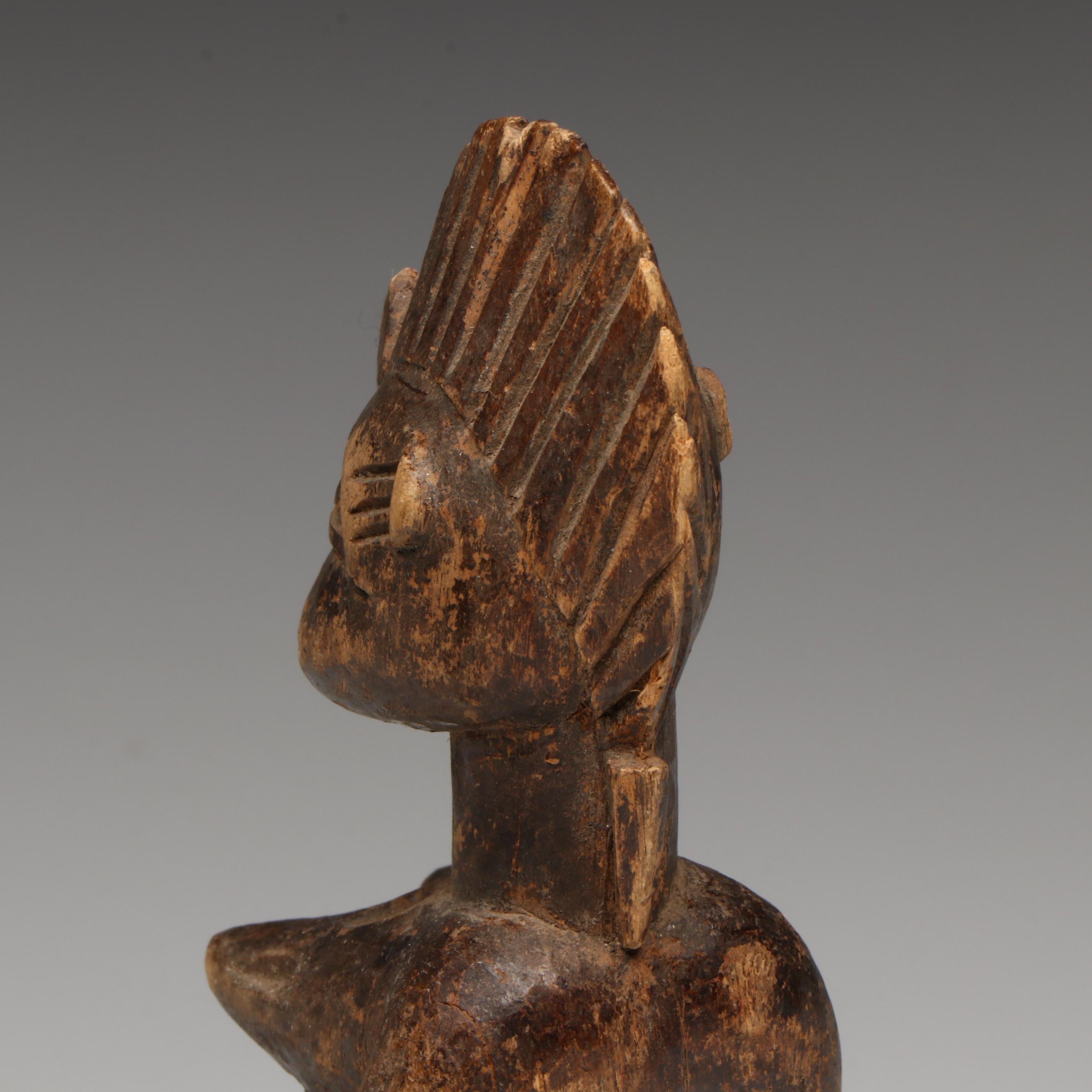 Vintage African Carved Wood Statuettes of Female Figures