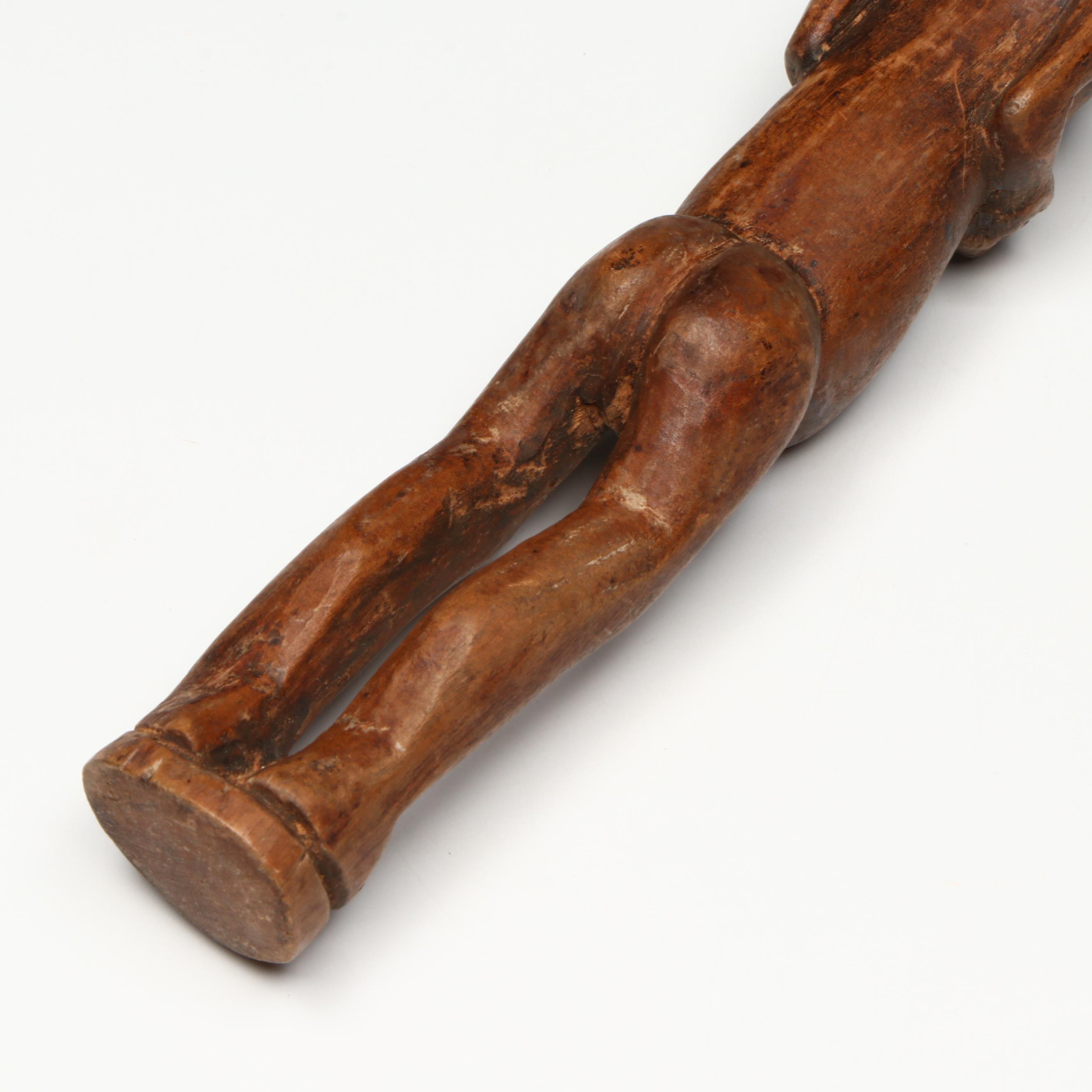 Vintage African Carved Wood Statuettes of Female Figures