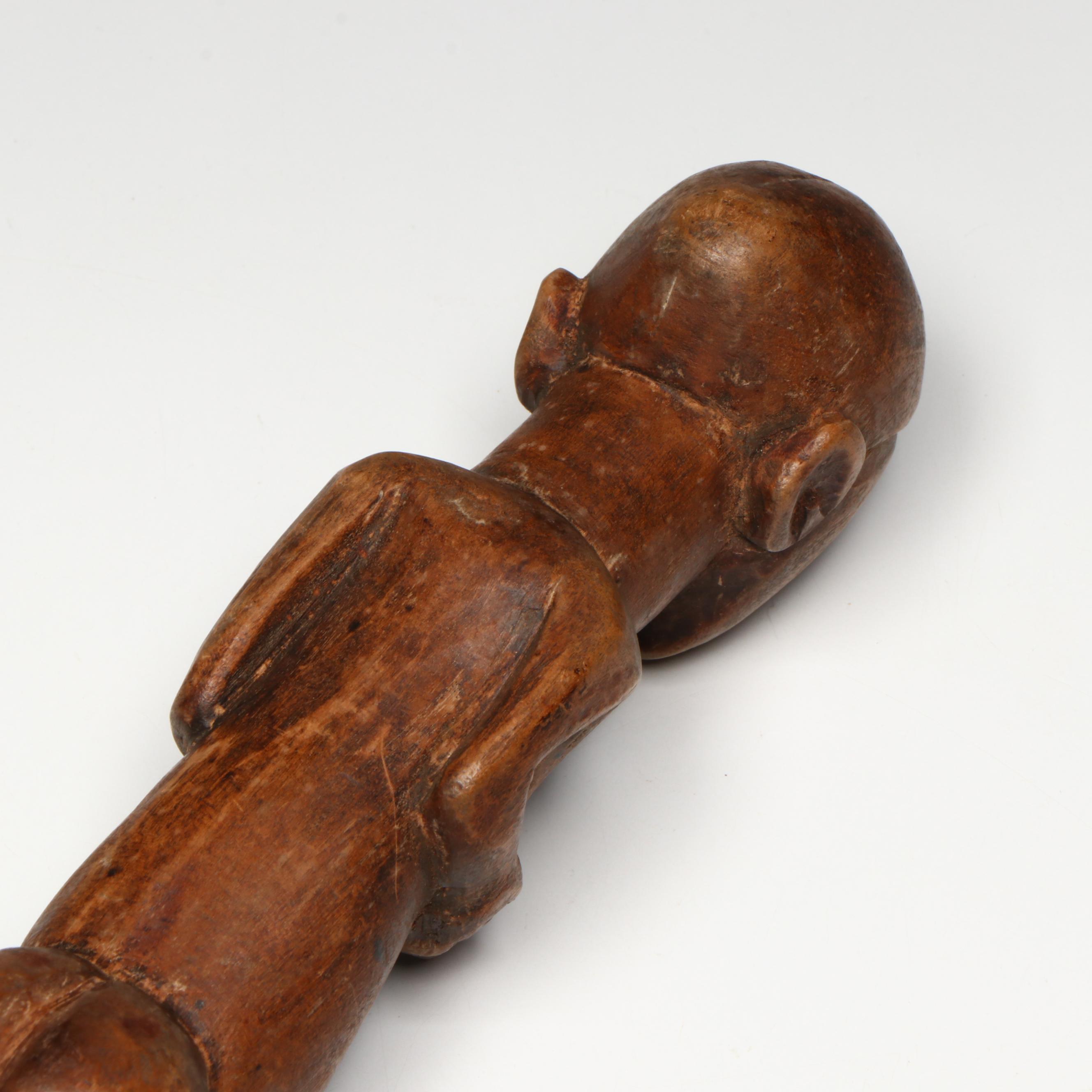 Vintage African Carved Wood Statuettes of Female Figures