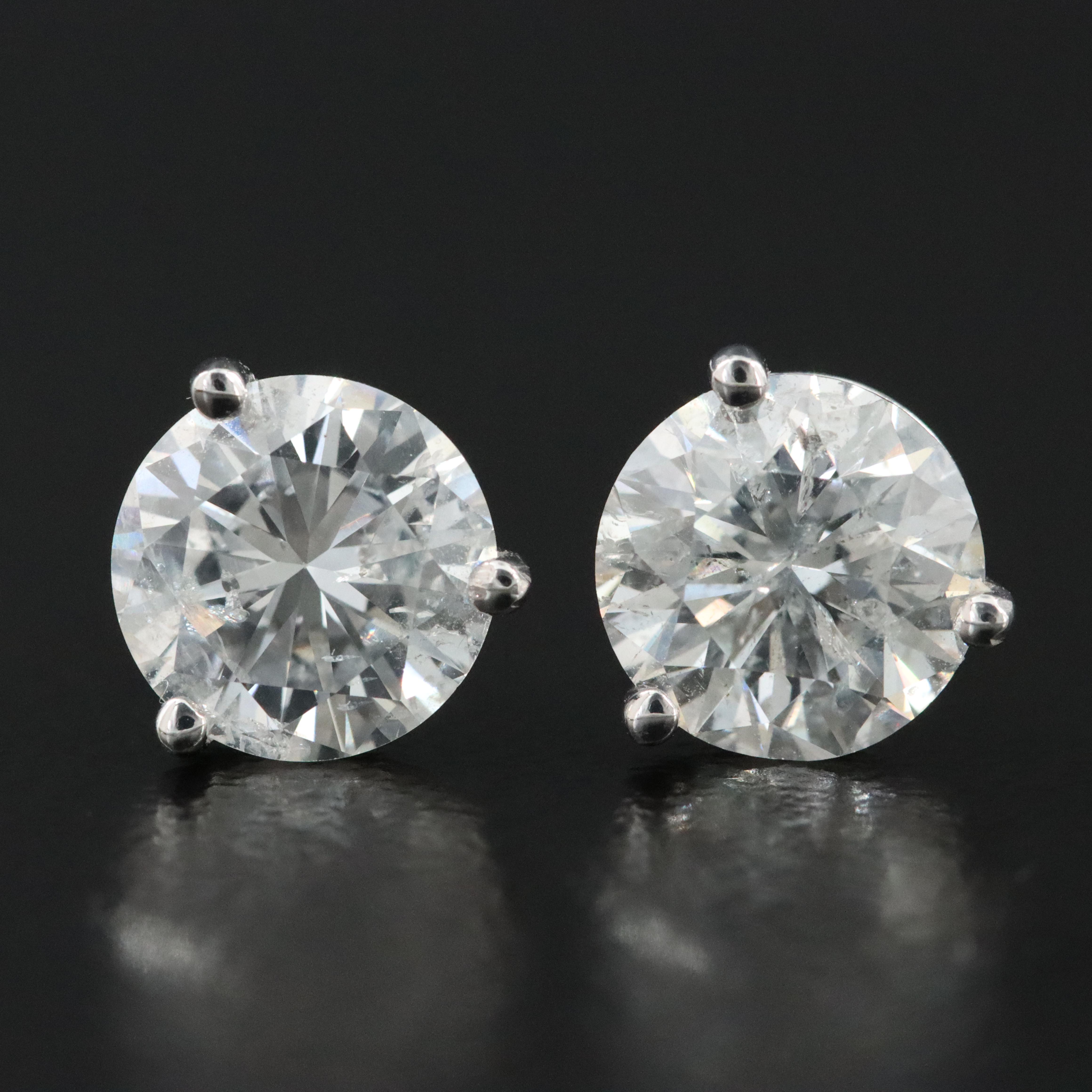 14K 2.46 CTW Diamond Stud Earrings