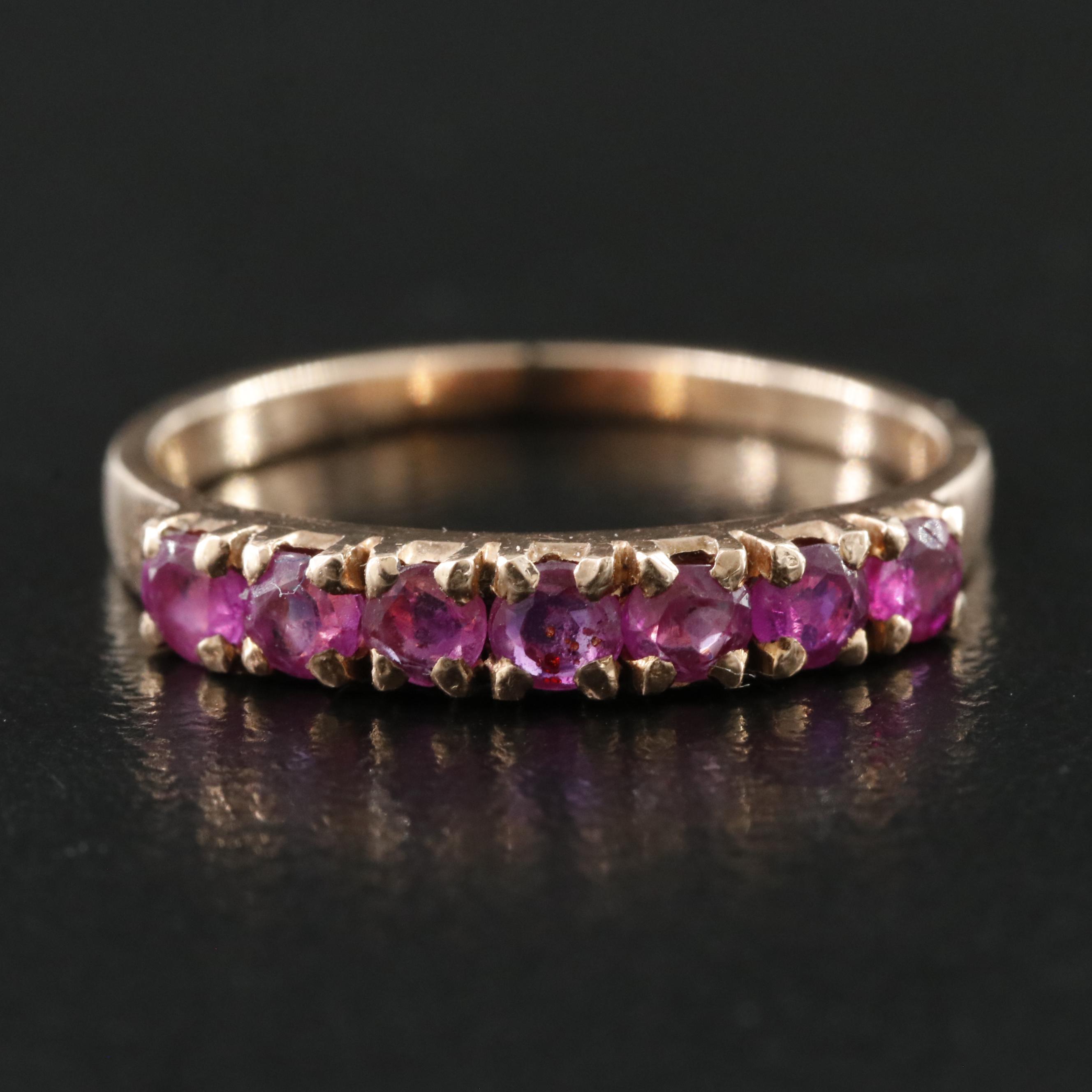10K Rose Gold Ruby Ring