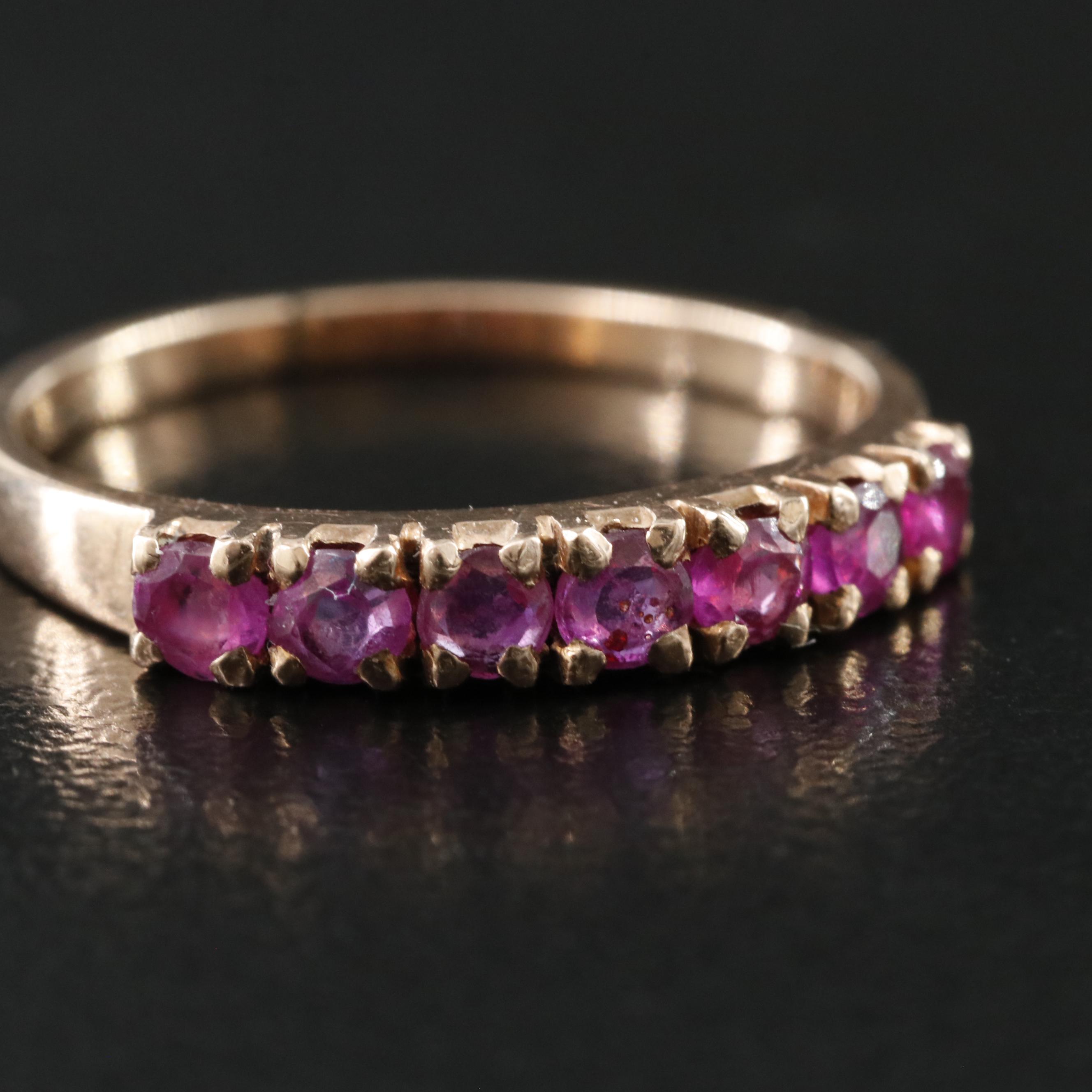 10K Rose Gold Ruby Ring