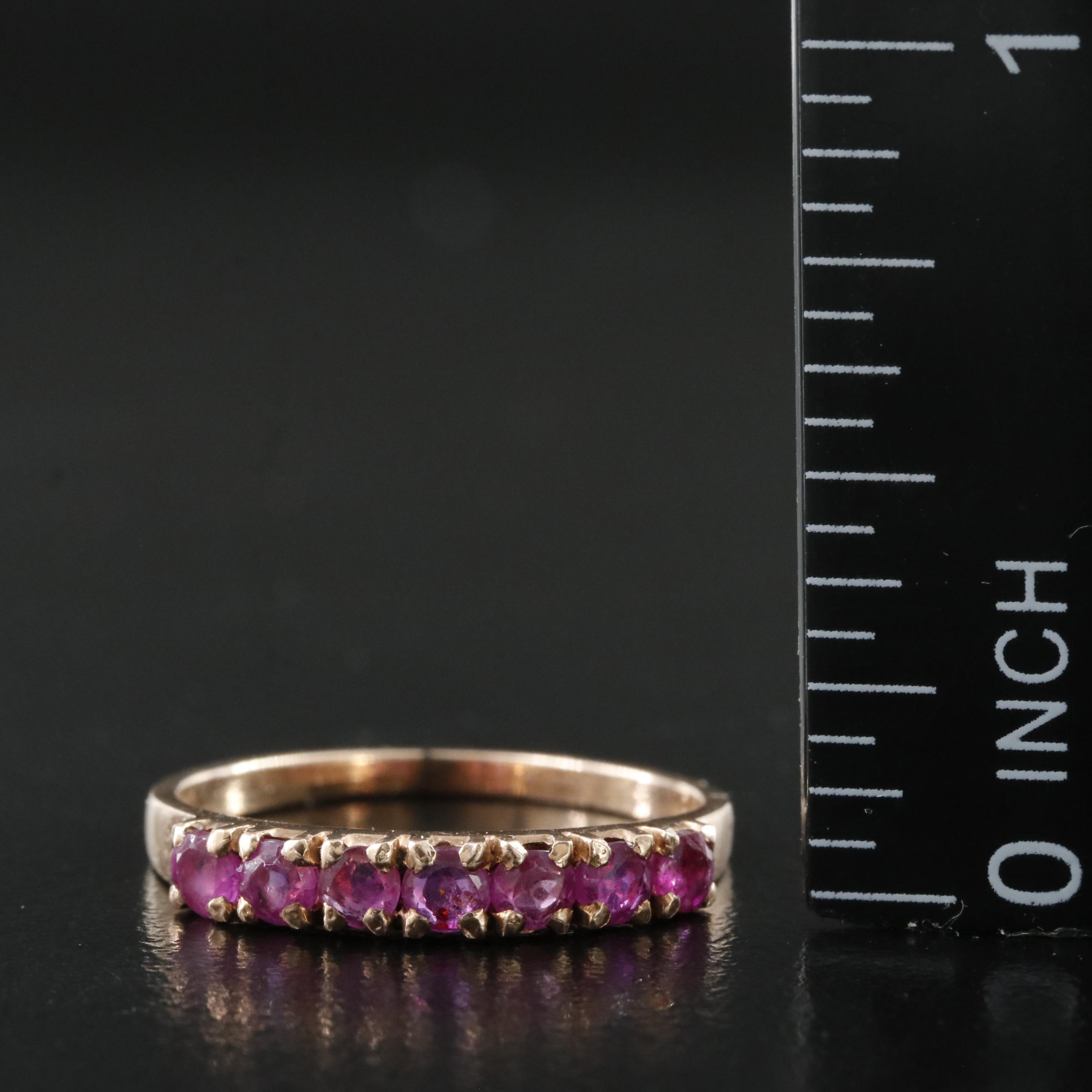 10K Rose Gold Ruby Ring