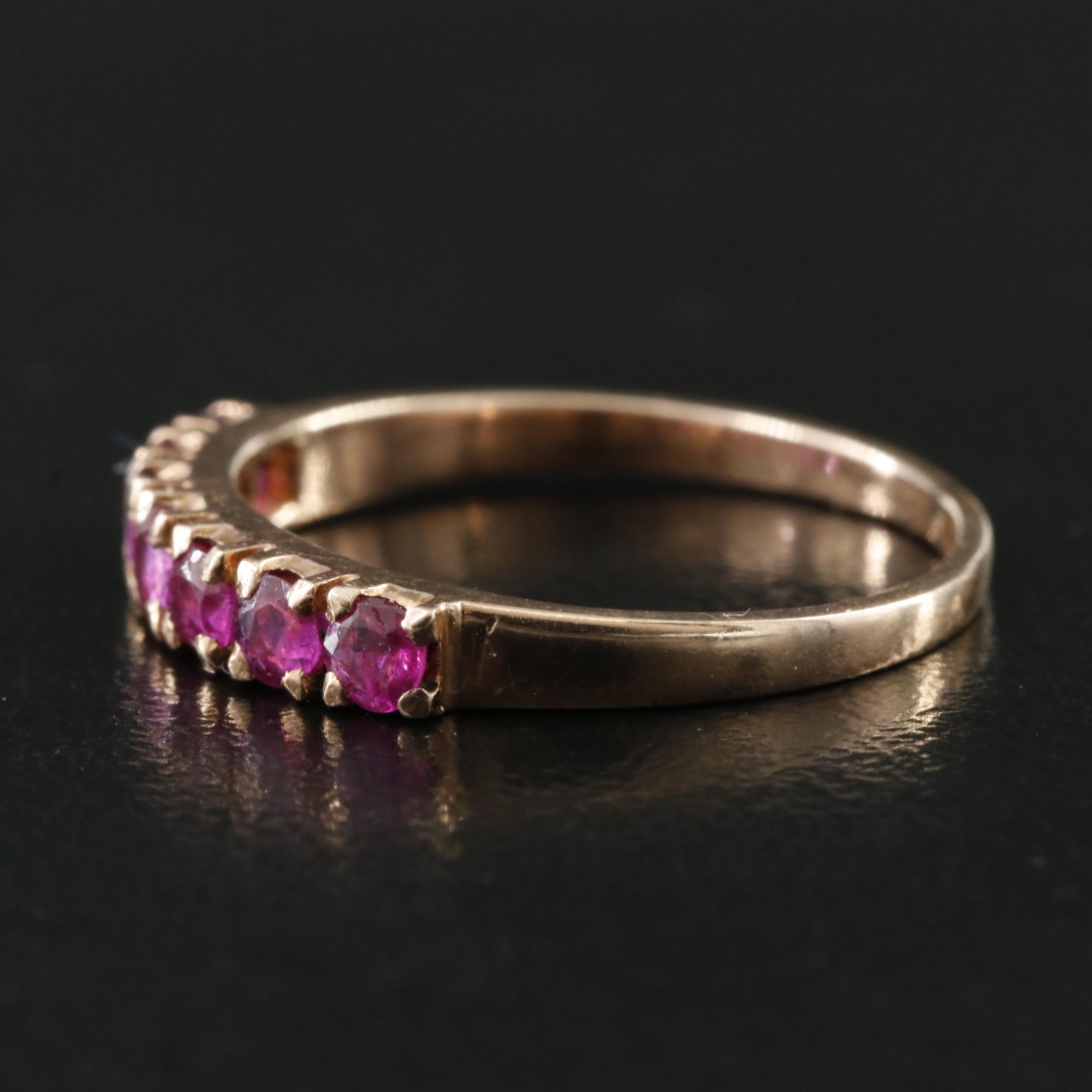10K Rose Gold Ruby Ring