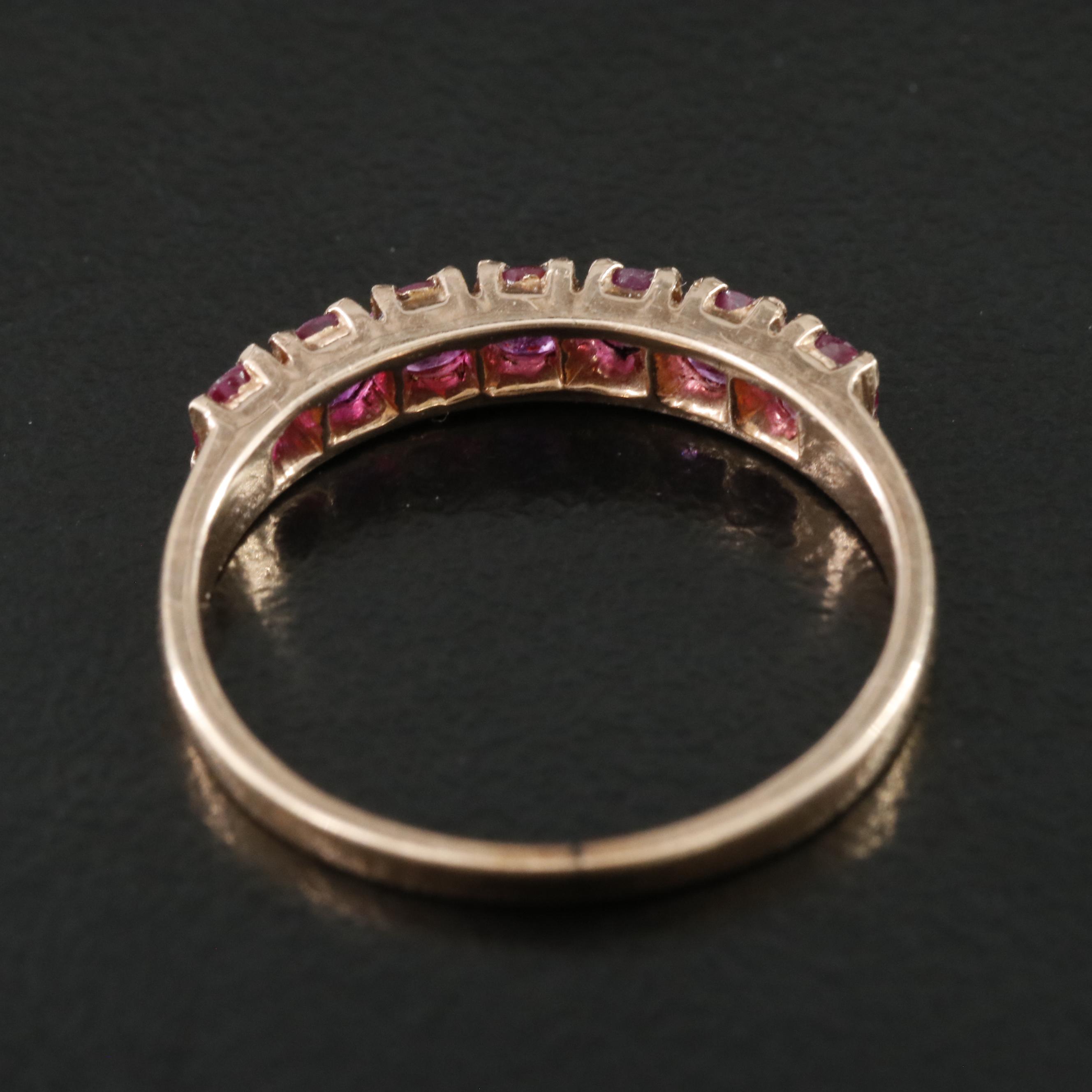10K Rose Gold Ruby Ring