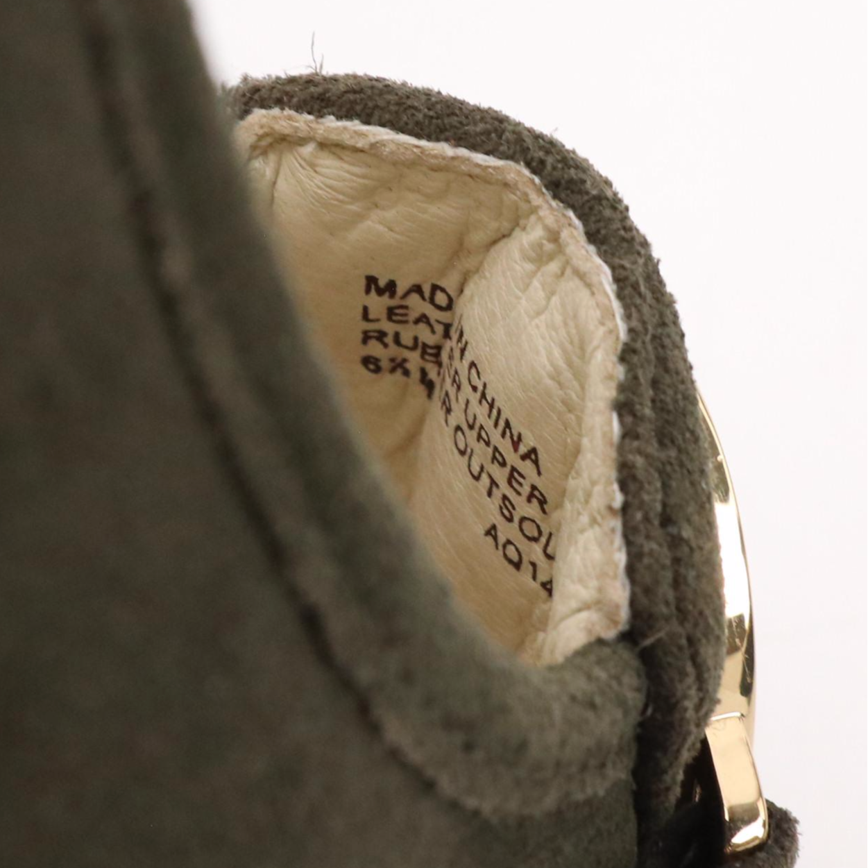 MIchael Kors Logo Flats in Grey/Black Leather and Dark Green Suede