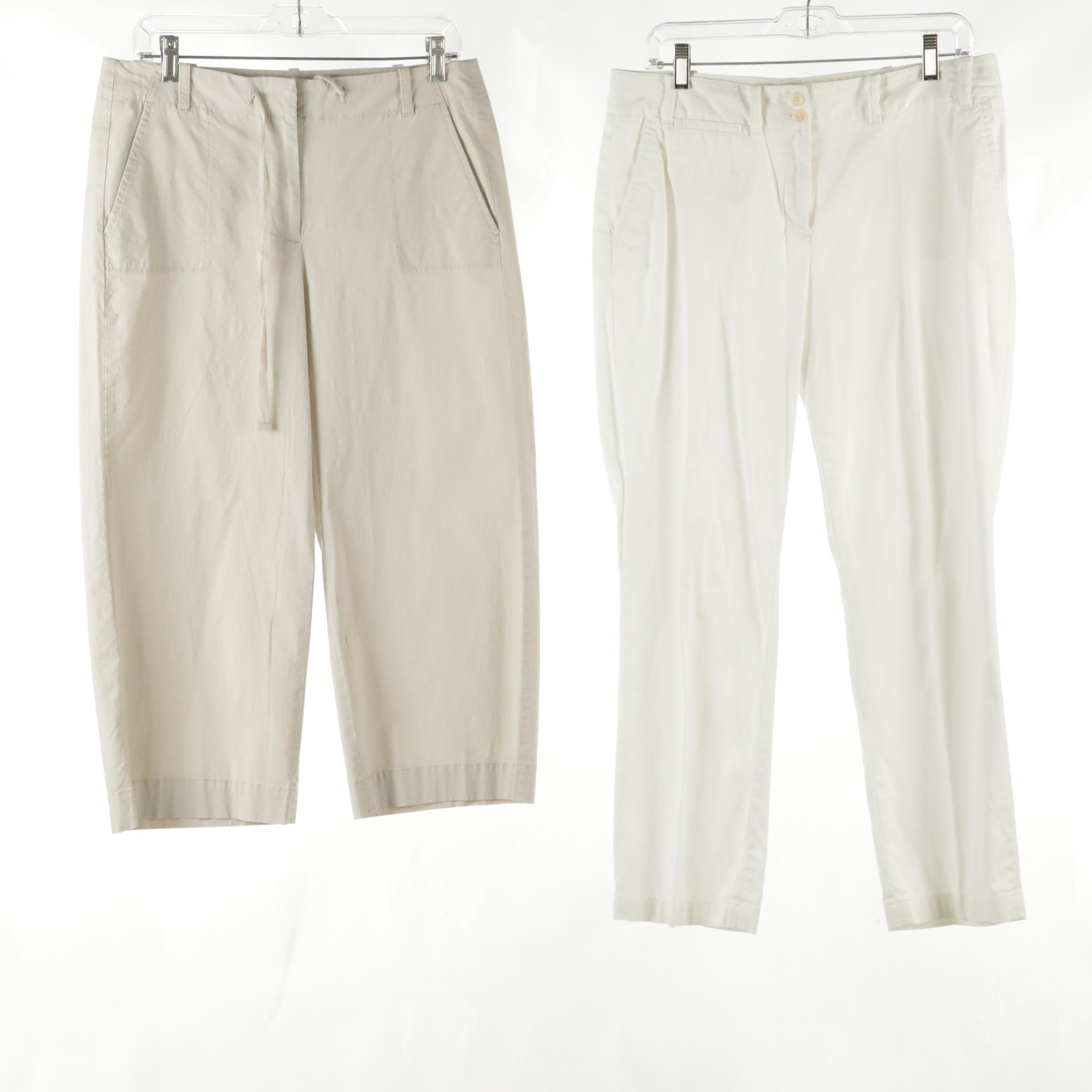 Eddie Bauer Linen Maxi Skirt, Talbots Gray Wool Skirt, Cropped Pants and More