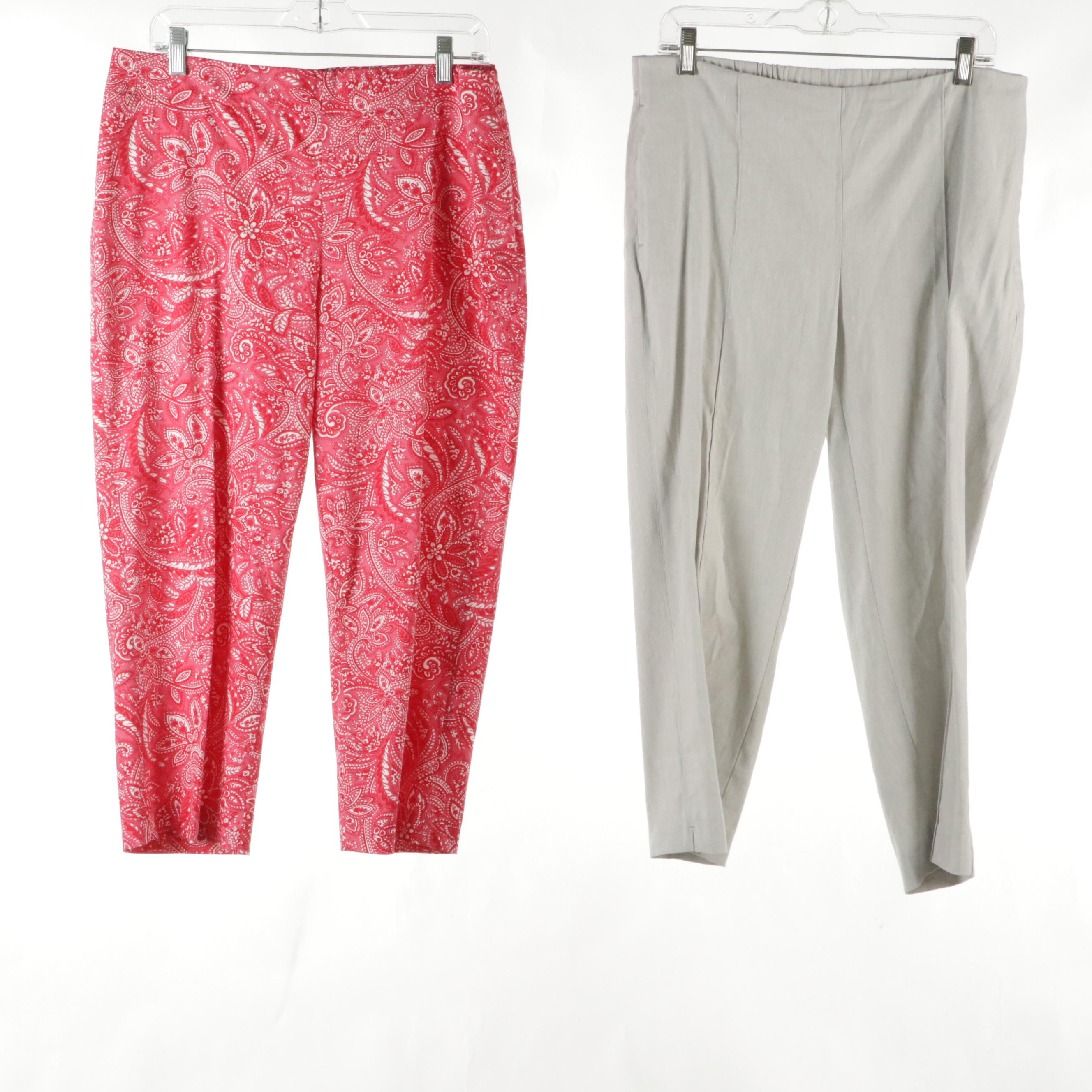 Eddie Bauer Linen Maxi Skirt, Talbots Gray Wool Skirt, Cropped Pants and More